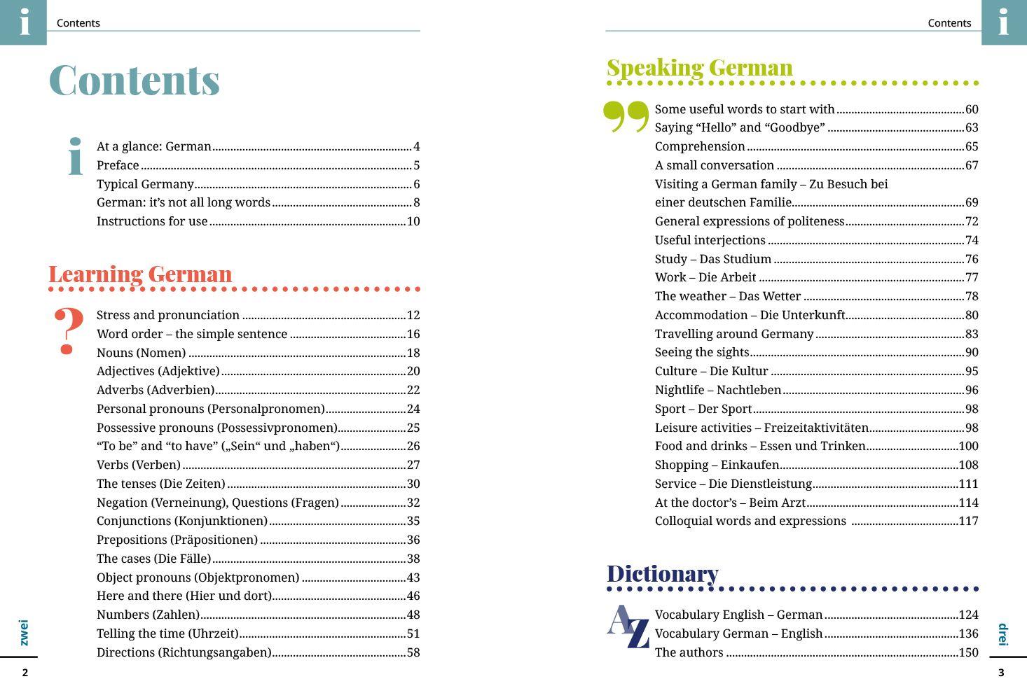 Beispielinhalt (Bild) Reise Know-How Language Guide Book German - word by word