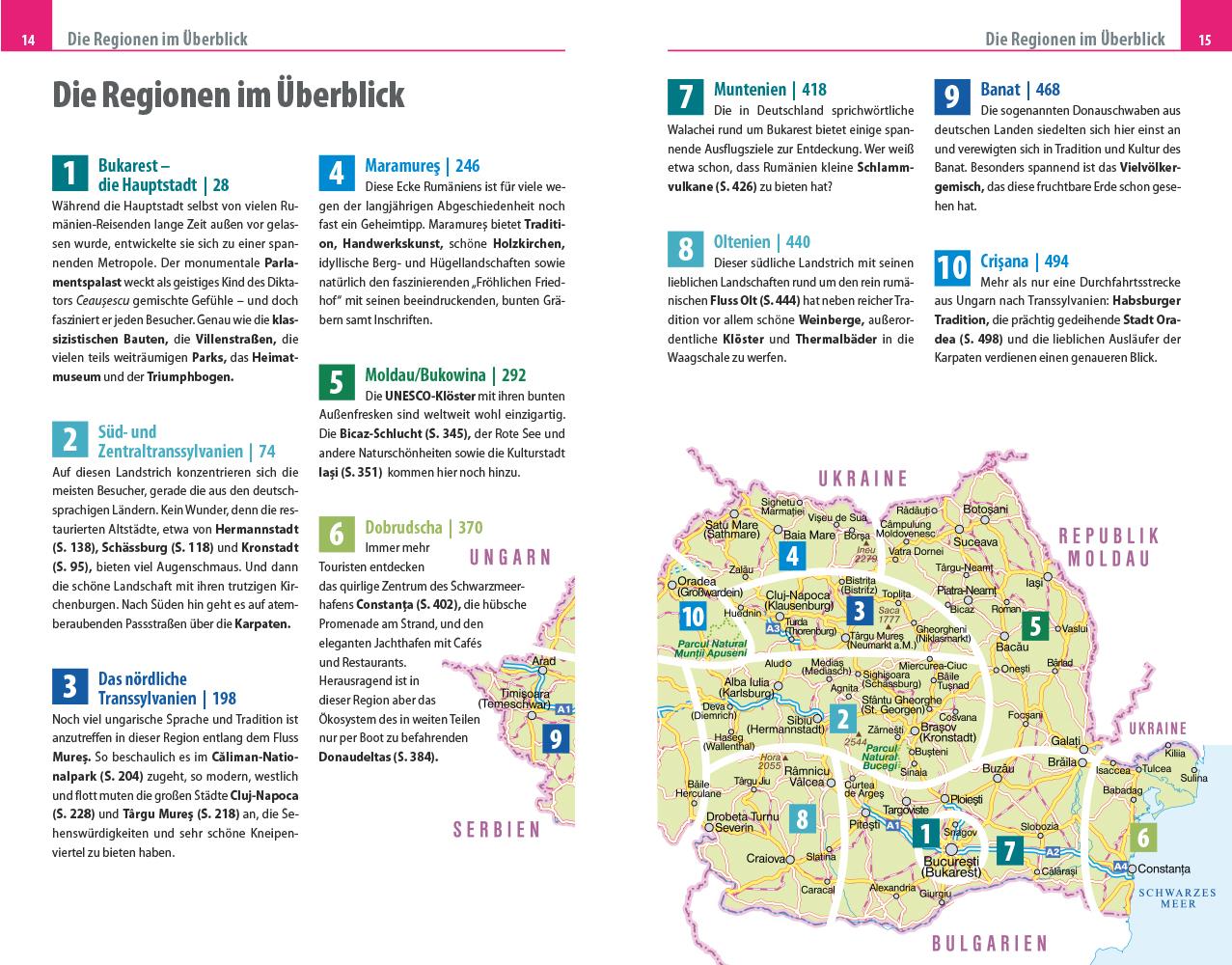 Beispielinhalt (Bild) Reise Know-How Reiseführer Rumänien
