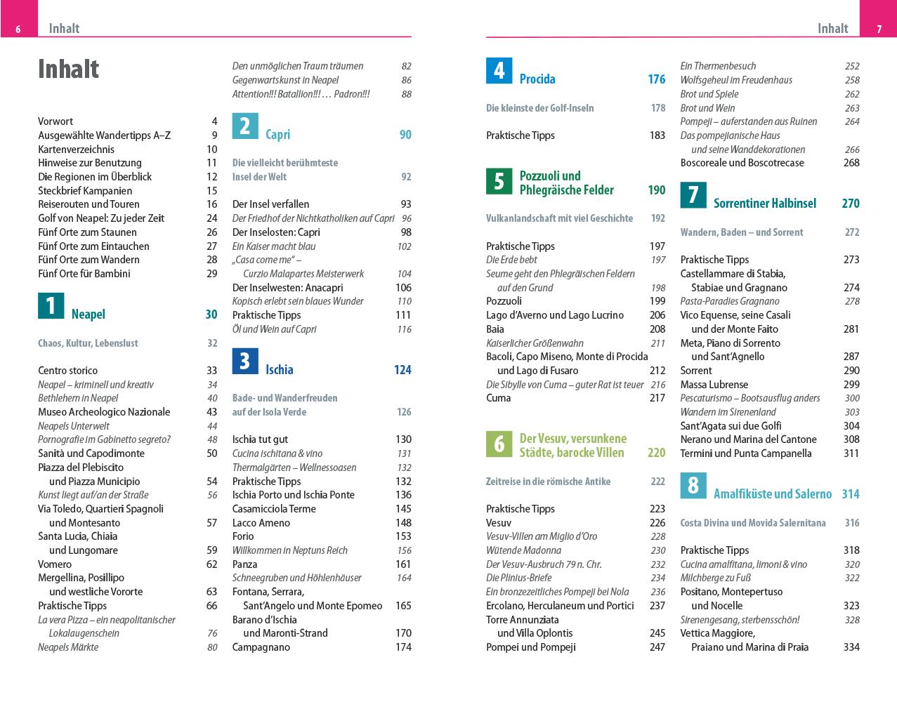 Beispielinhalt (Bild) Reise Know-How Reiseführer Golf von Neapel, Amalfiküste