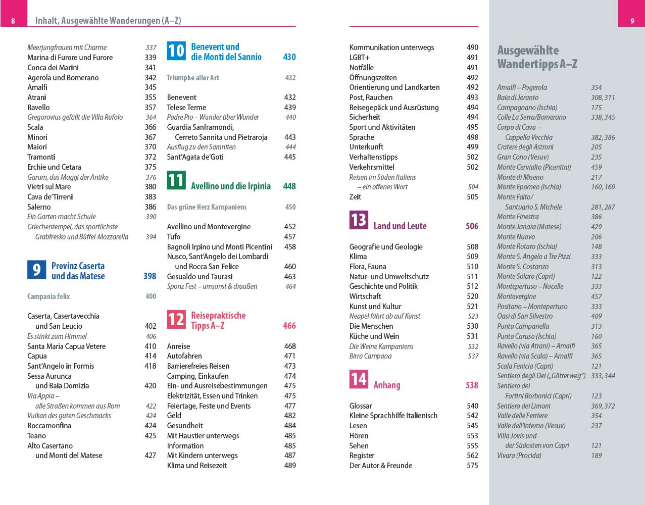 Beispielinhalt (Bild) Reise Know-How Reiseführer Golf von Neapel, Amalfiküste