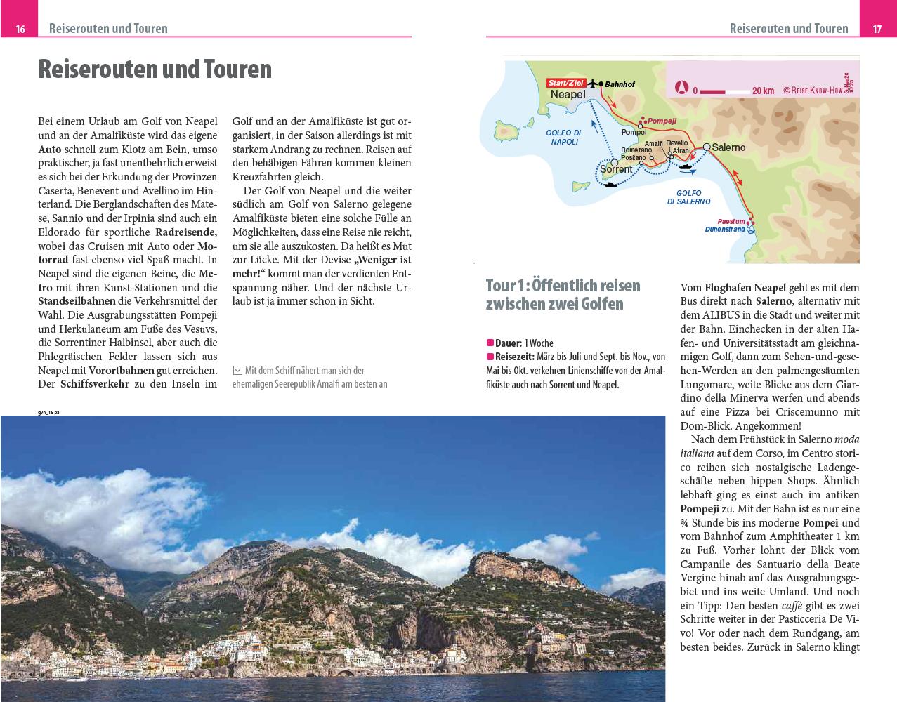 Beispielinhalt (Bild) Reise Know-How Reiseführer Golf von Neapel, Amalfiküste