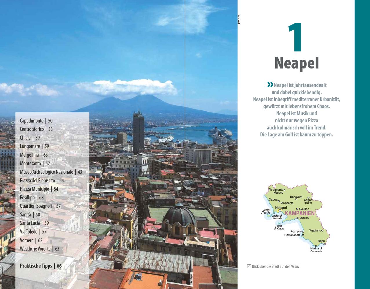 Beispielinhalt (Bild) Reise Know-How Reiseführer Golf von Neapel, Amalfiküste