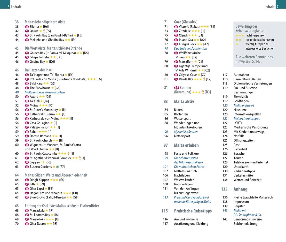 Beispielinhalt (Bild) Reise Know-How InselTrip Malta mit Gozo und Comino