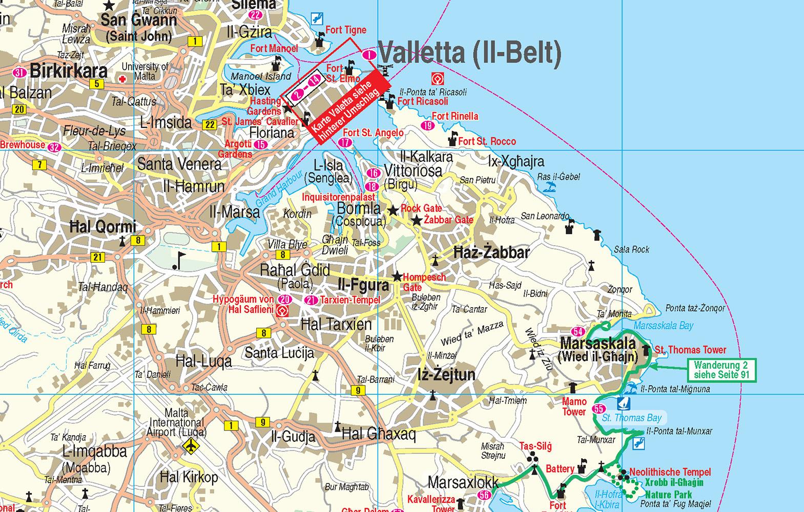 Beispielinhalt (Bild) Reise Know-How InselTrip Malta mit Gozo und Comino