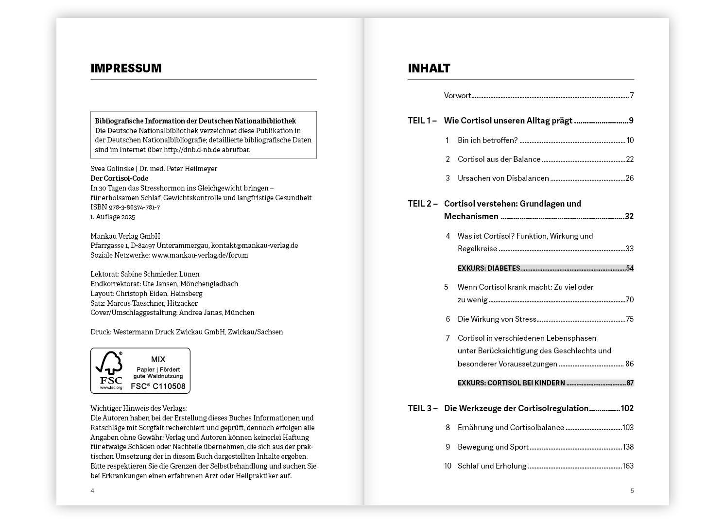 Beispielinhalt (Bild) Der Cortisol-Code