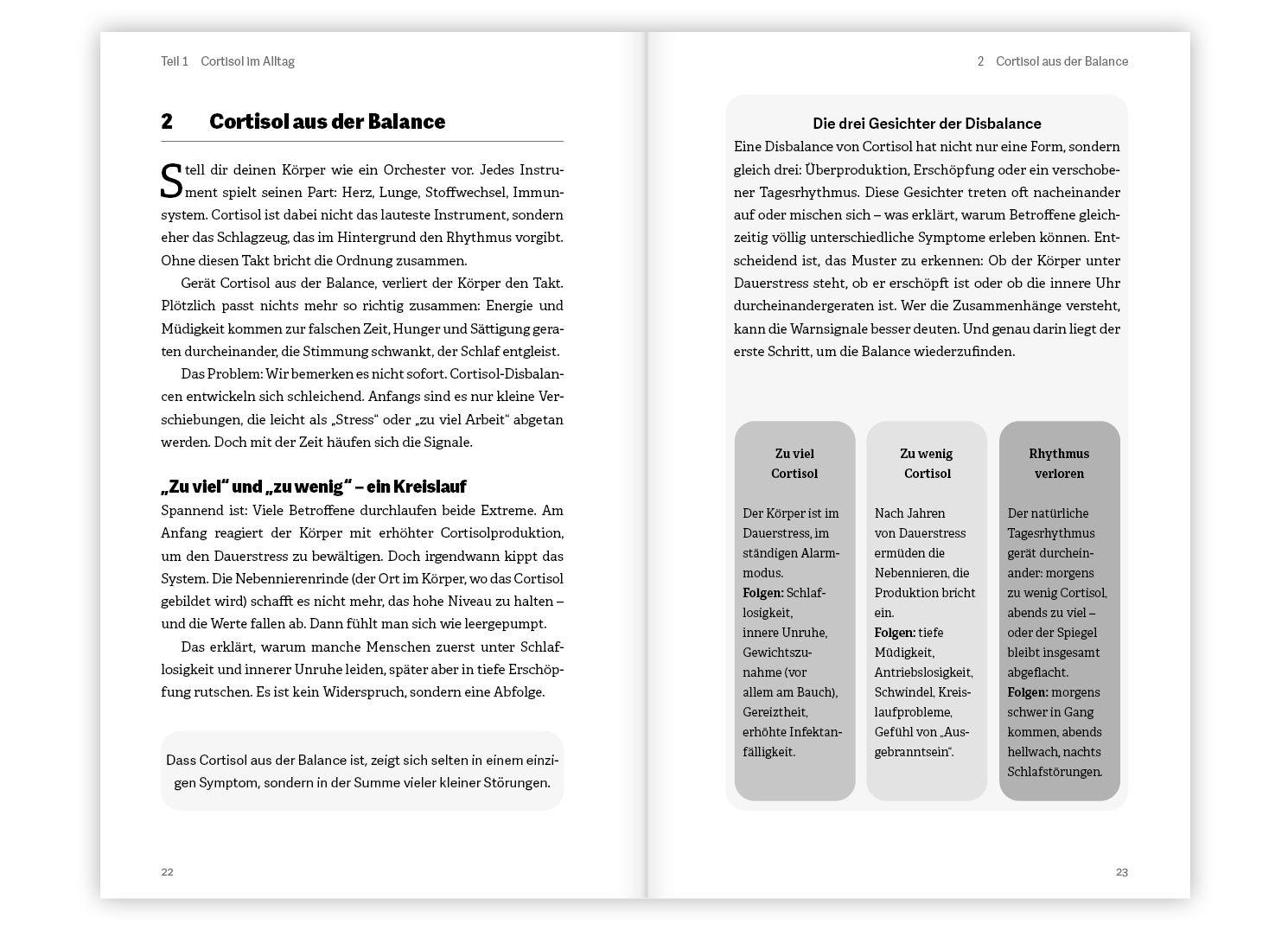 Beispielinhalt (Bild) Der Cortisol-Code