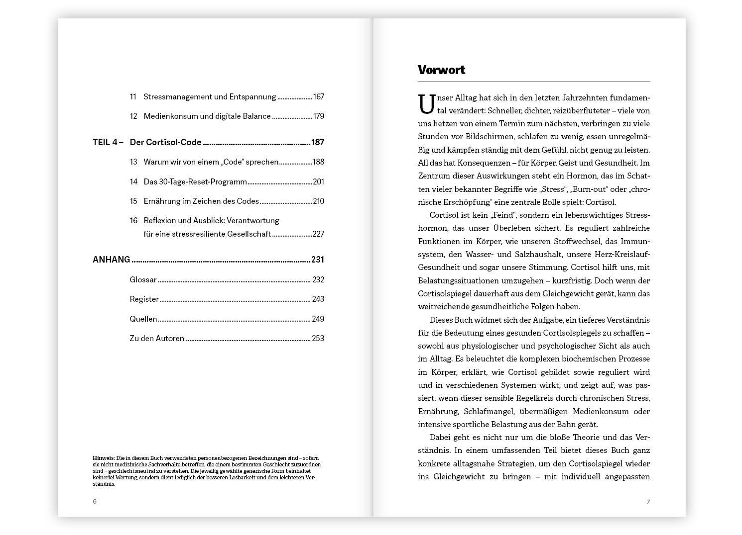 Beispielinhalt (Bild) Der Cortisol-Code