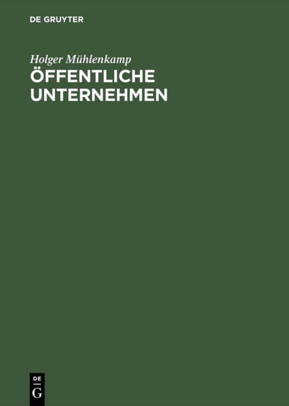 Vorderes Coverbild Öffentliche Unternehmen