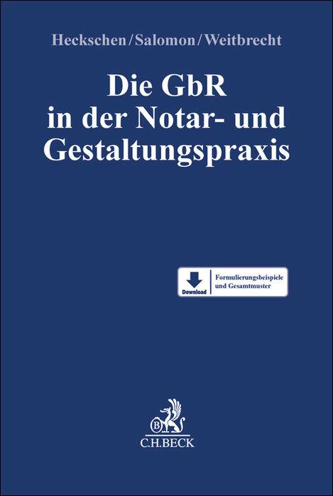 Vorderes Coverbild Die GbR in der Notar- und Gestaltungspraxis