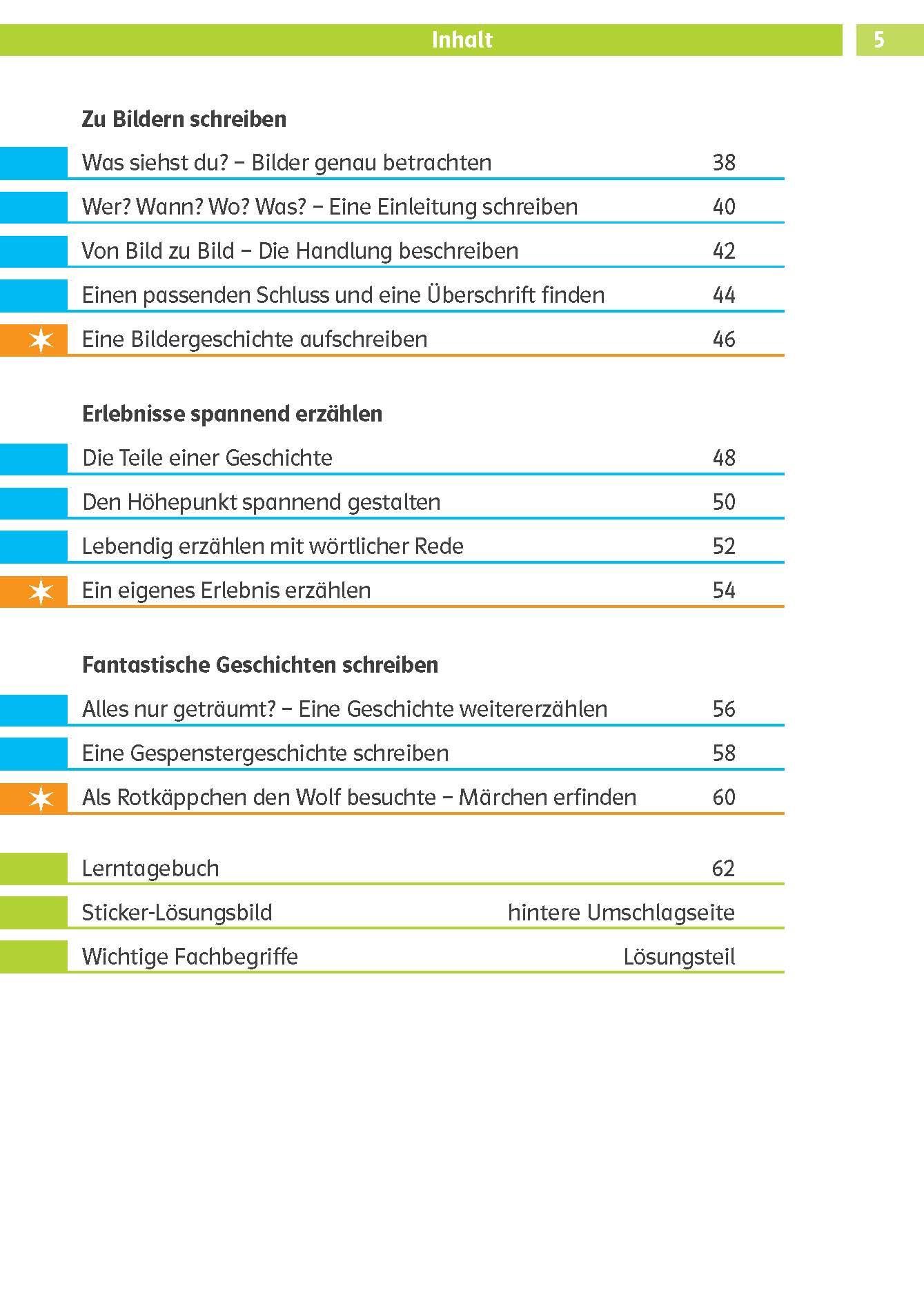 Beispielinhalt (Bild) Die Deutsch-Helden: Erste Texte verfassen 2. Klasse