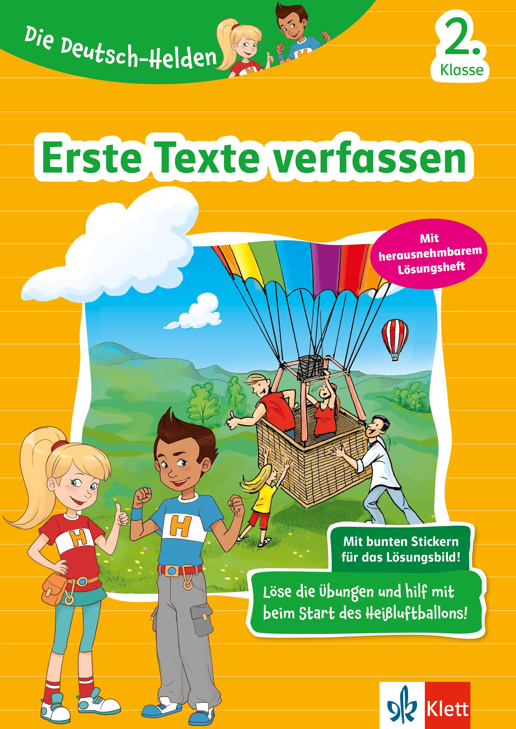 Vorderes Coverbild Die Deutsch-Helden: Erste Texte verfassen 2. Klasse