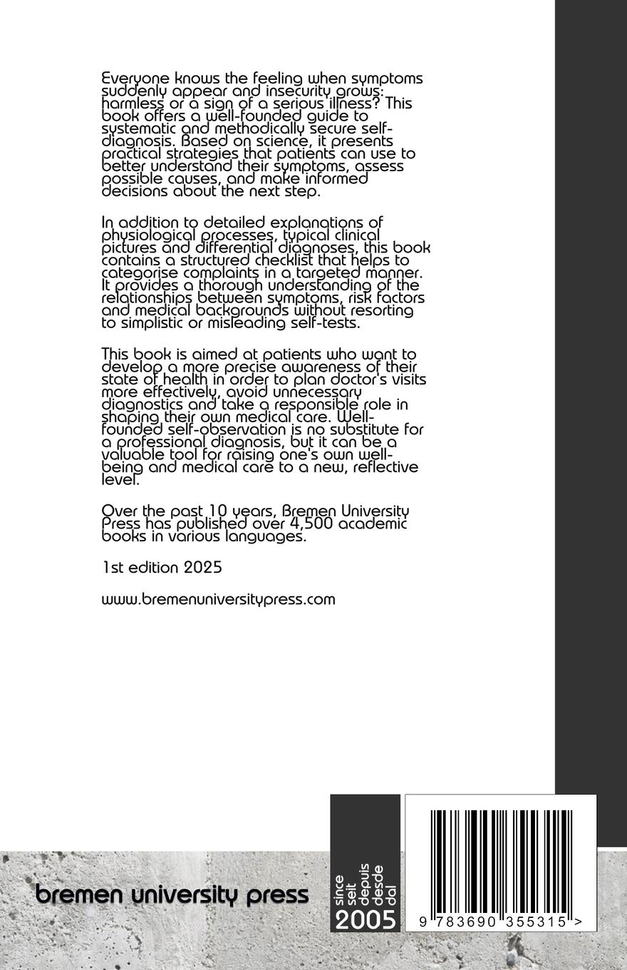 Rückseitencover Medical Self-Diagnosis with a System