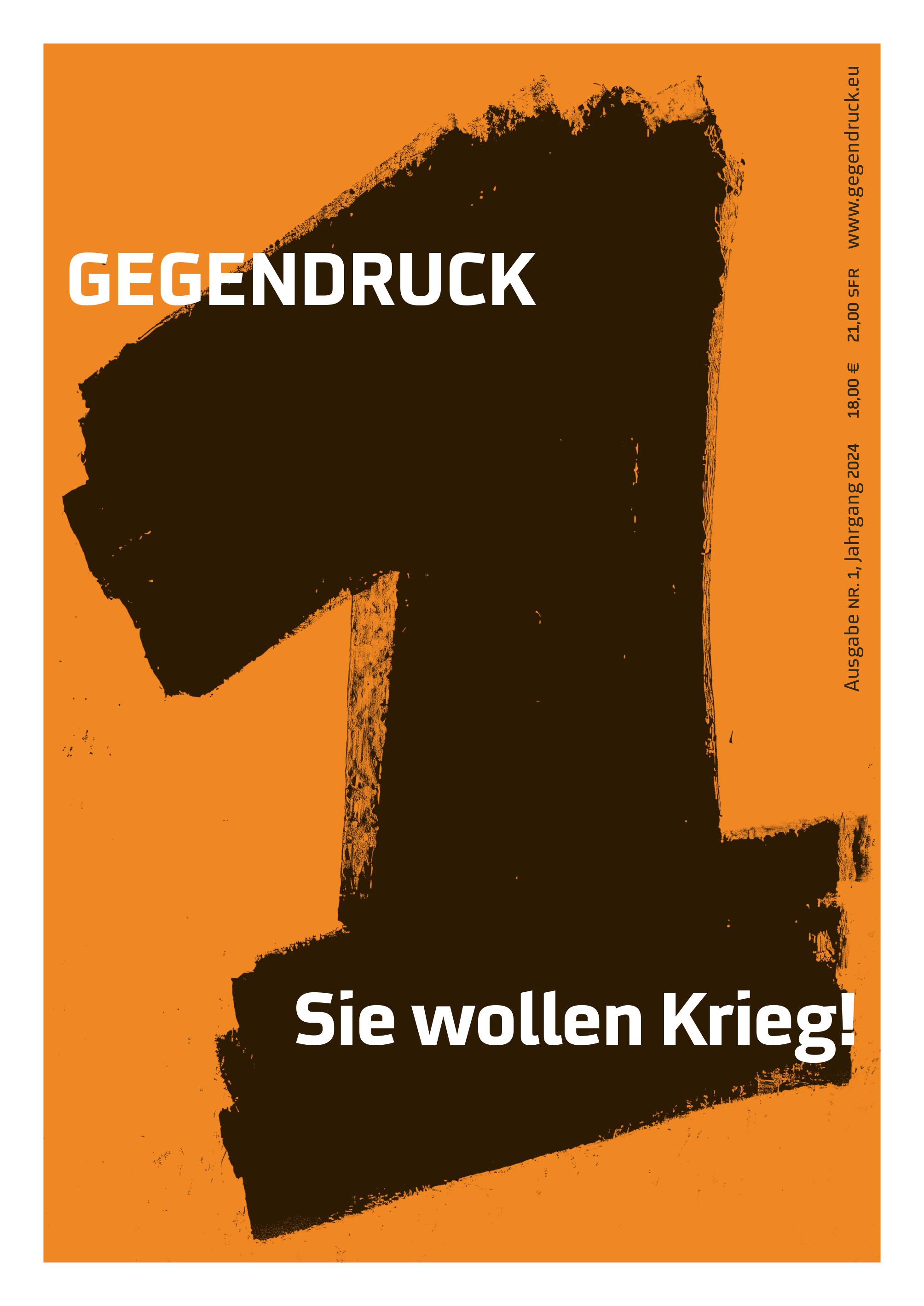 Vorderes Coverbild Gegendruck, Ausgabe 1