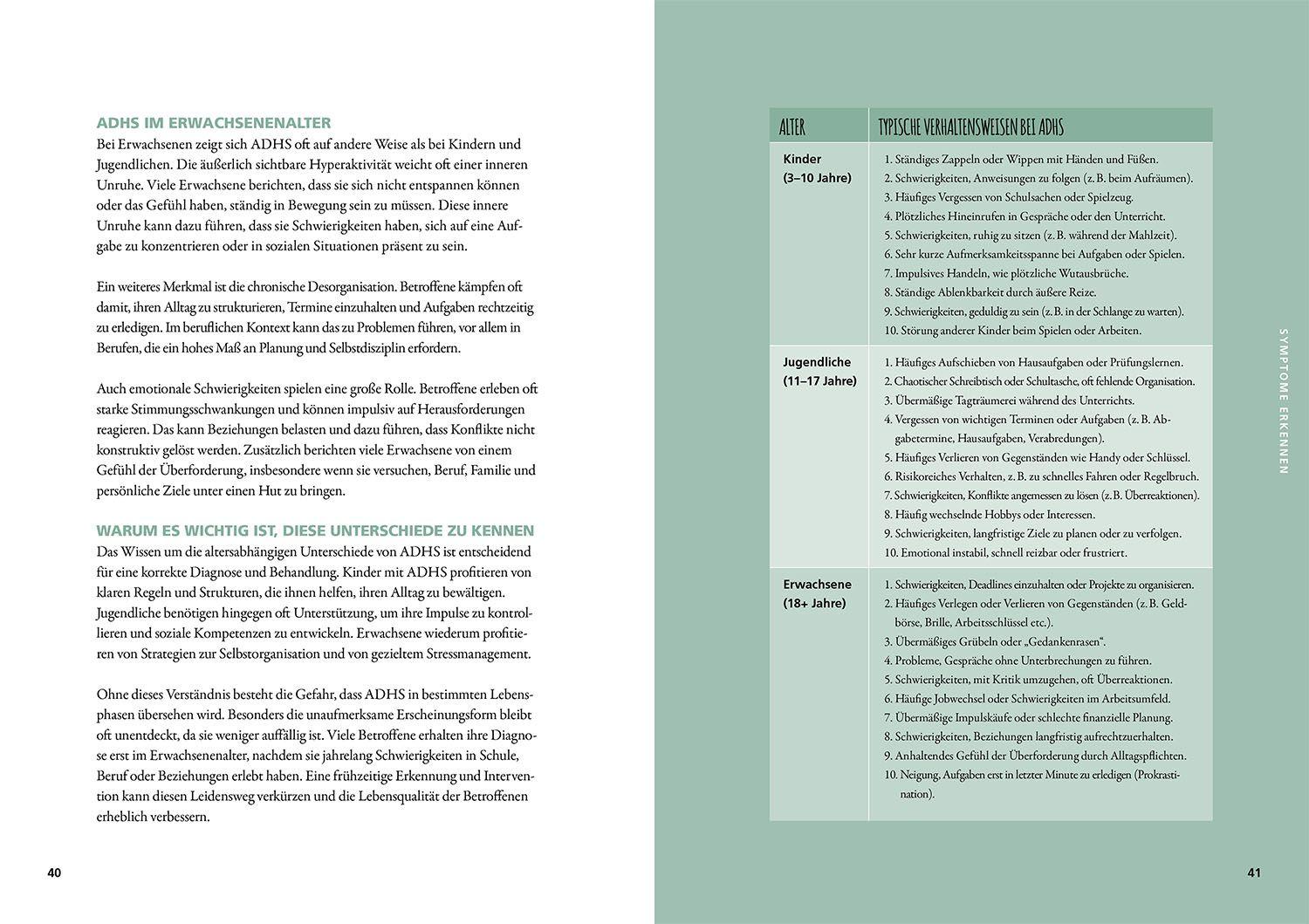 Beispielinhalt (Bild) Familien-Ratgeber ADHS