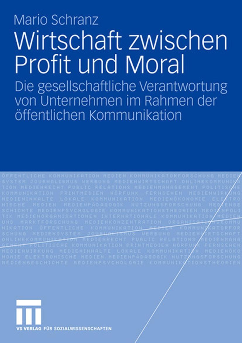 Vorderes Coverbild Wirtschaft zwischen Profit und Moral