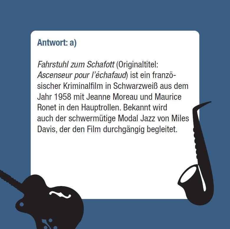 Beispielinhalt (Bild) Das Jazz & Blues Quiz