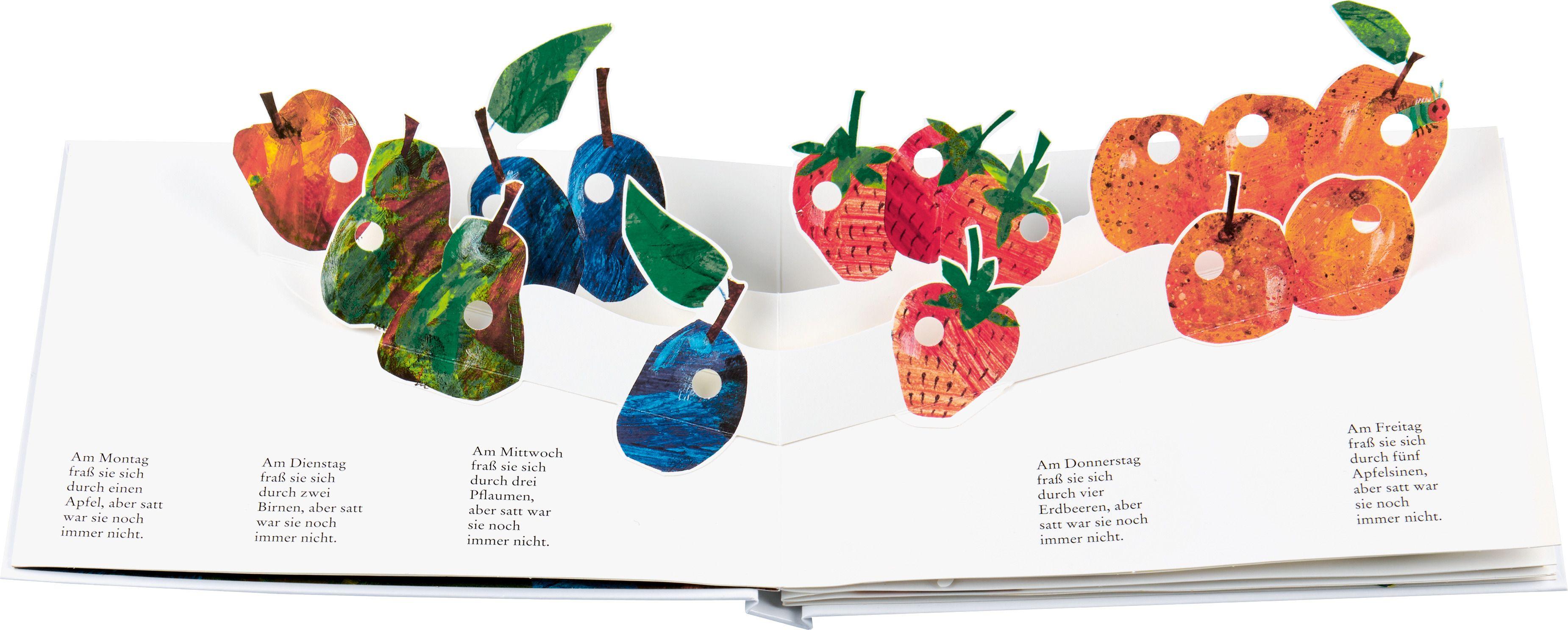 Beispielinhalt (Bild) Die kleine Raupe Nimmersatt - Mein Pop-up Buch