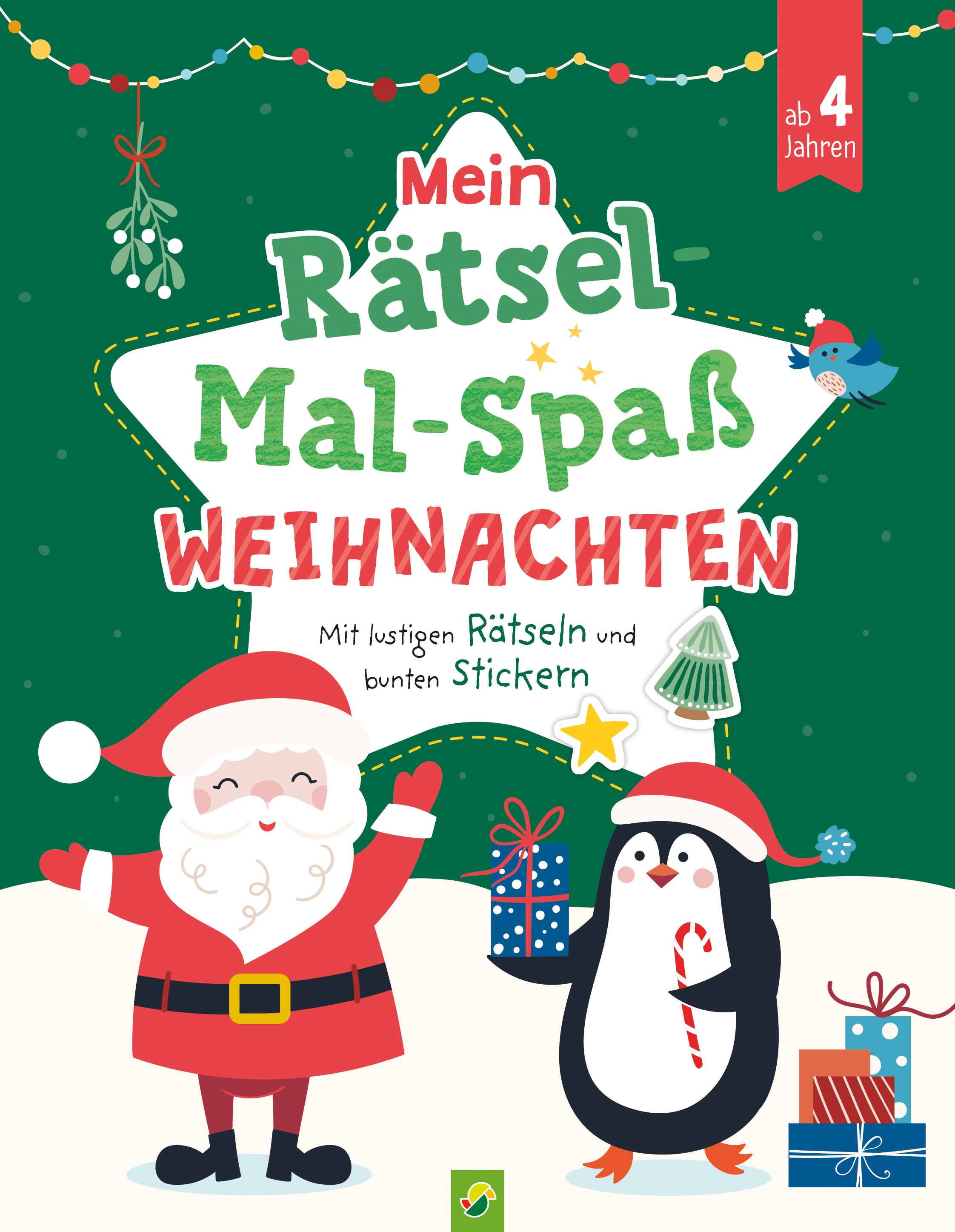 Vorderes Coverbild Mein Rätsel-Mal-Spaß Weihnachten