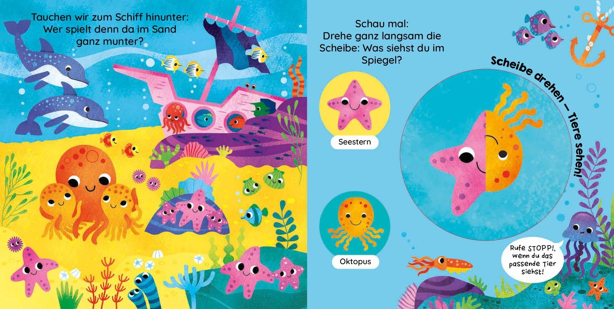 Beispielinhalt (Bild) Scheibe drehen - Tiere sehen! Ozean