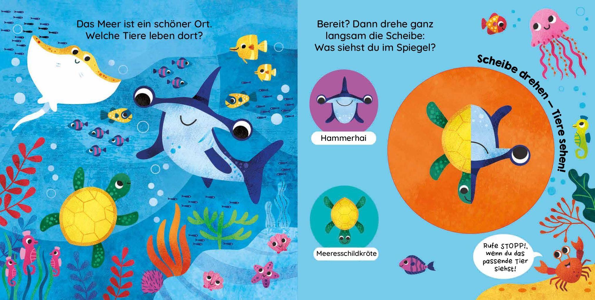 Beispielinhalt (Bild) Scheibe drehen - Tiere sehen! Ozean