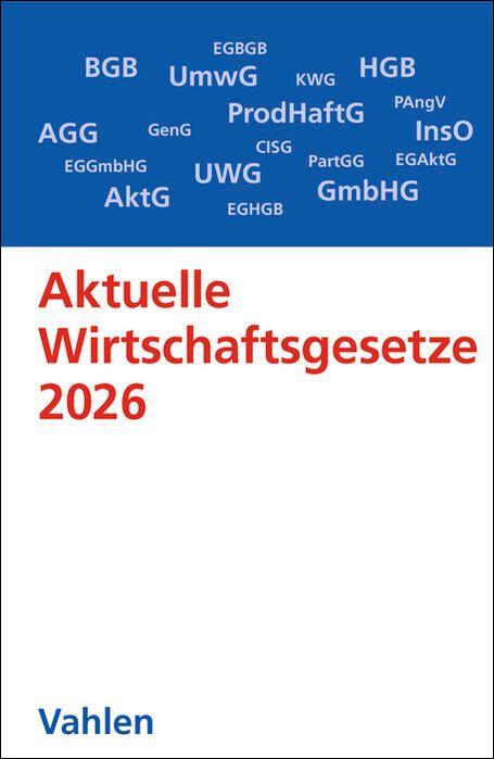 Vorderes Coverbild Aktuelle Wirtschaftsgesetze 2026