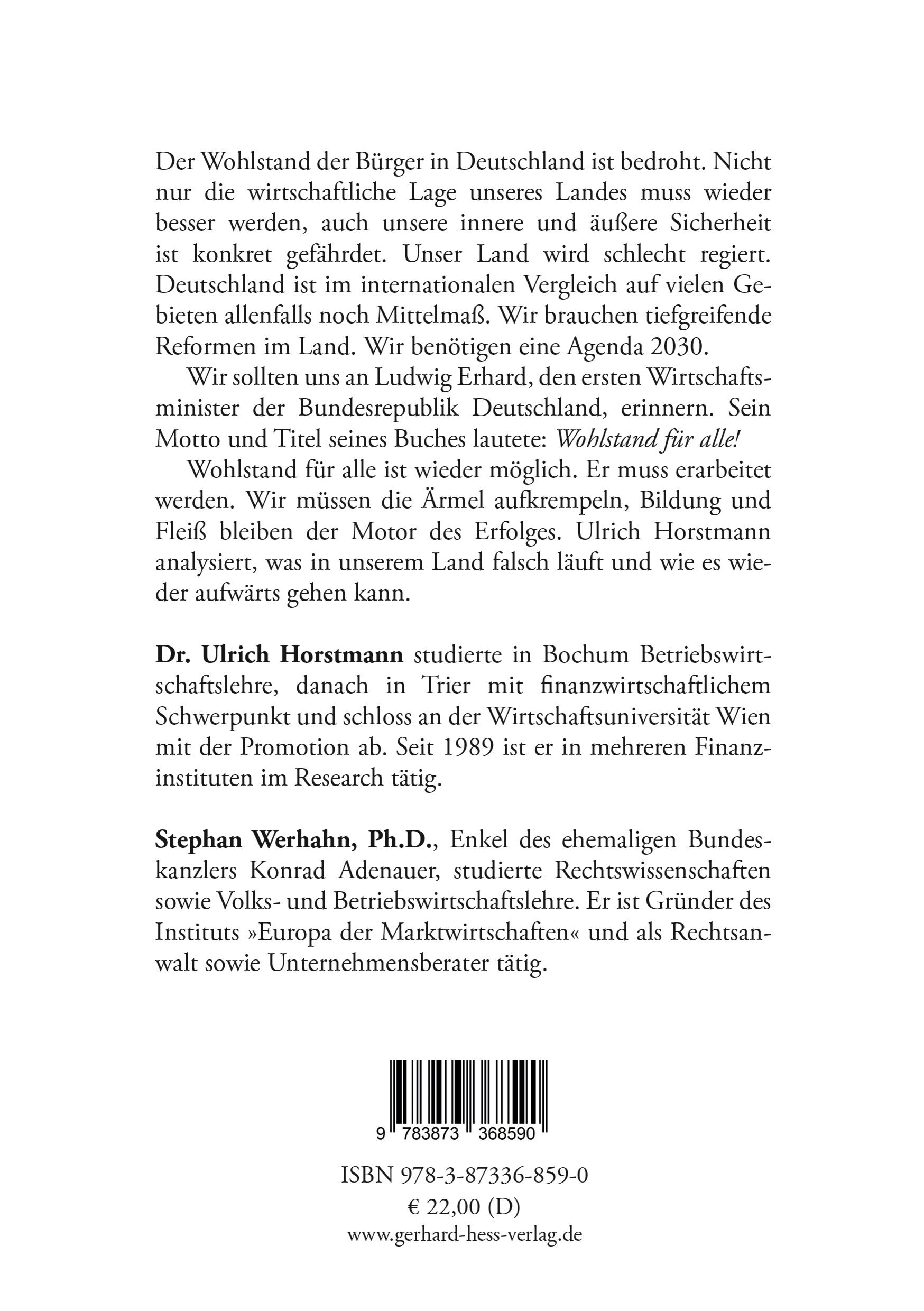 Rückseitencover Wohlstand für alle ist möglich