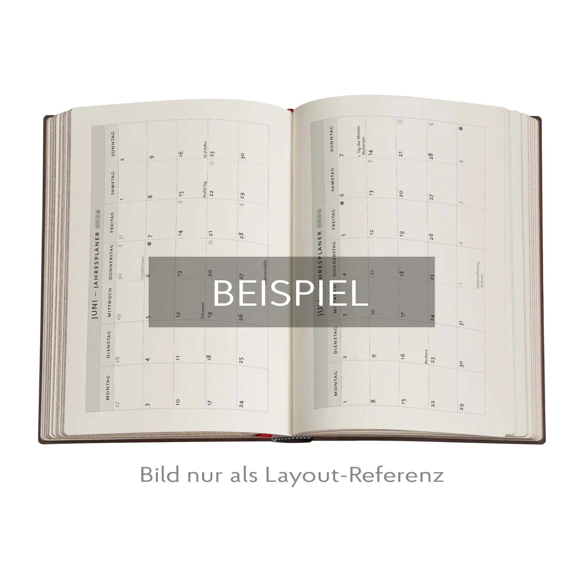 Beispielinhalt (Bild) 12-Monatskalender. 2026 Blühende Poesie Midi Verso
