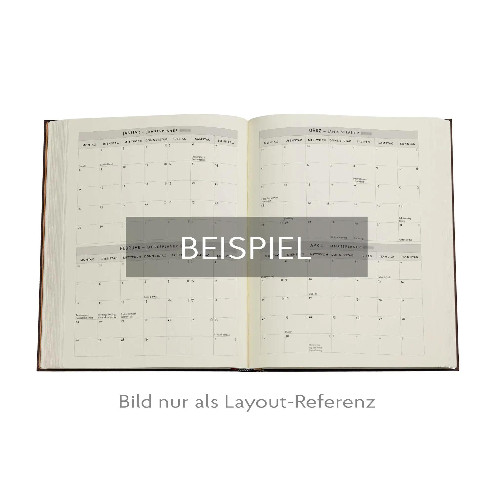 Beispielinhalt (Bild) 12-Monatskalender. 2026 Diamant Ultra Vertikal