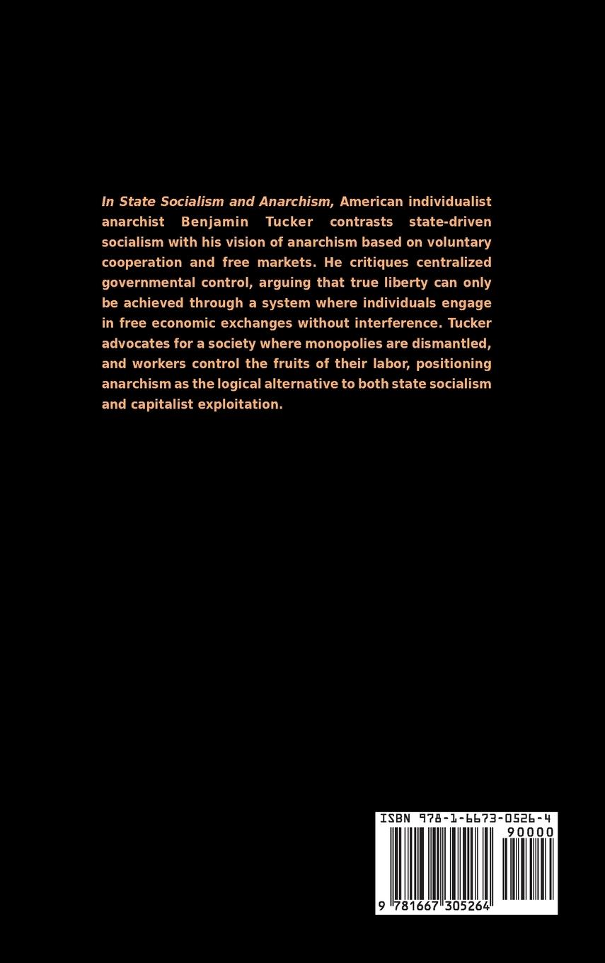 Rückseitencover State Socialism and Anarchism