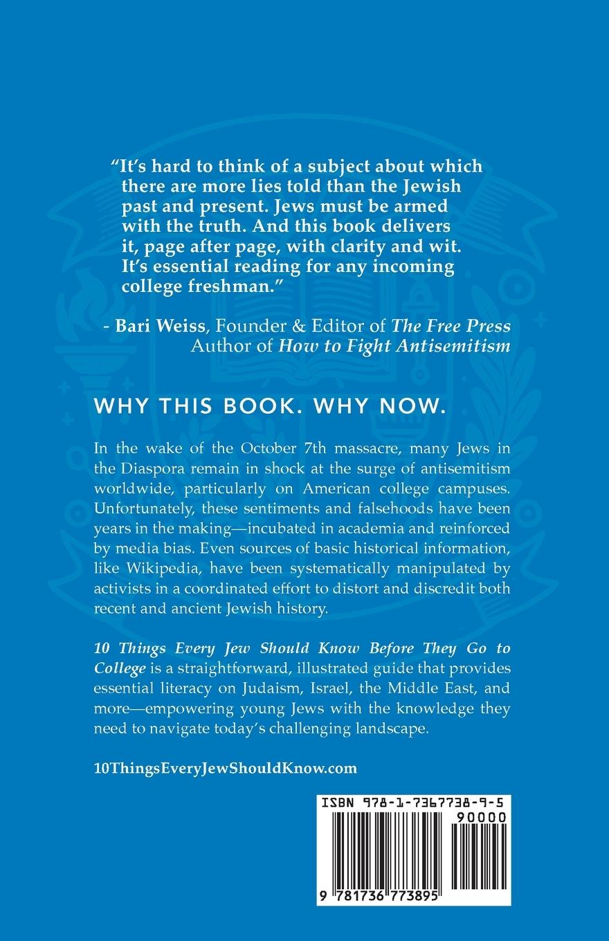 Rückseitencover 10 Things Every Jew Should Know Before They Go to College