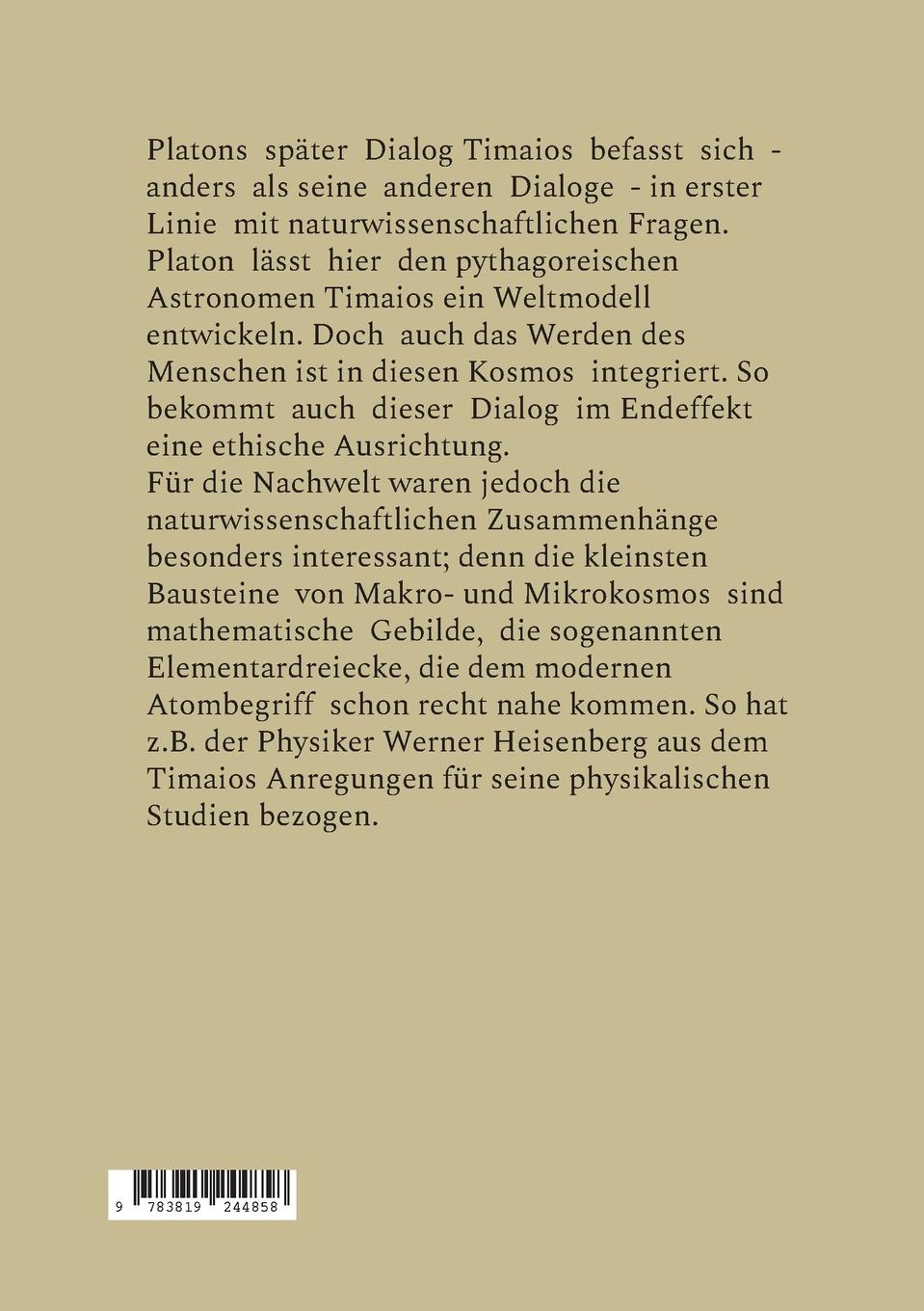 Rückseitencover Kosmos und Mensch