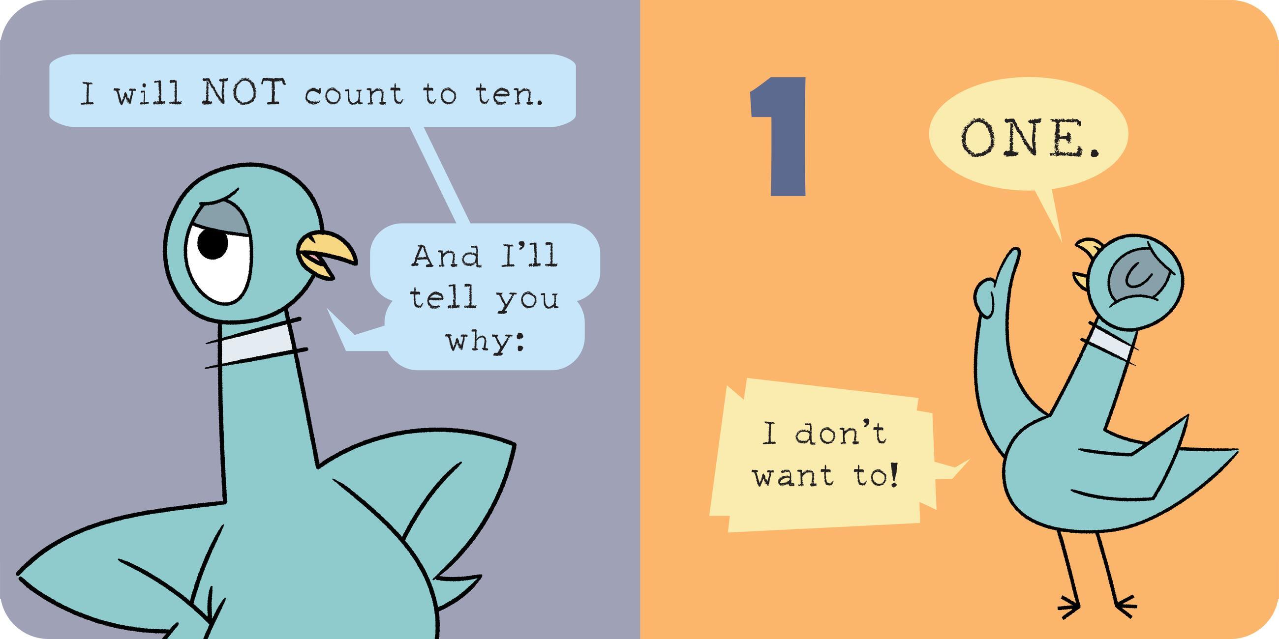 Beispielinhalt (Bild) The Pigeon Won't Count to 10!