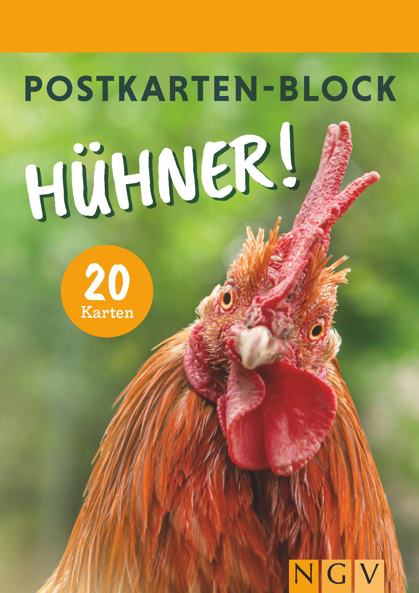 Vorderes Coverbild Postkartenblock Hühner