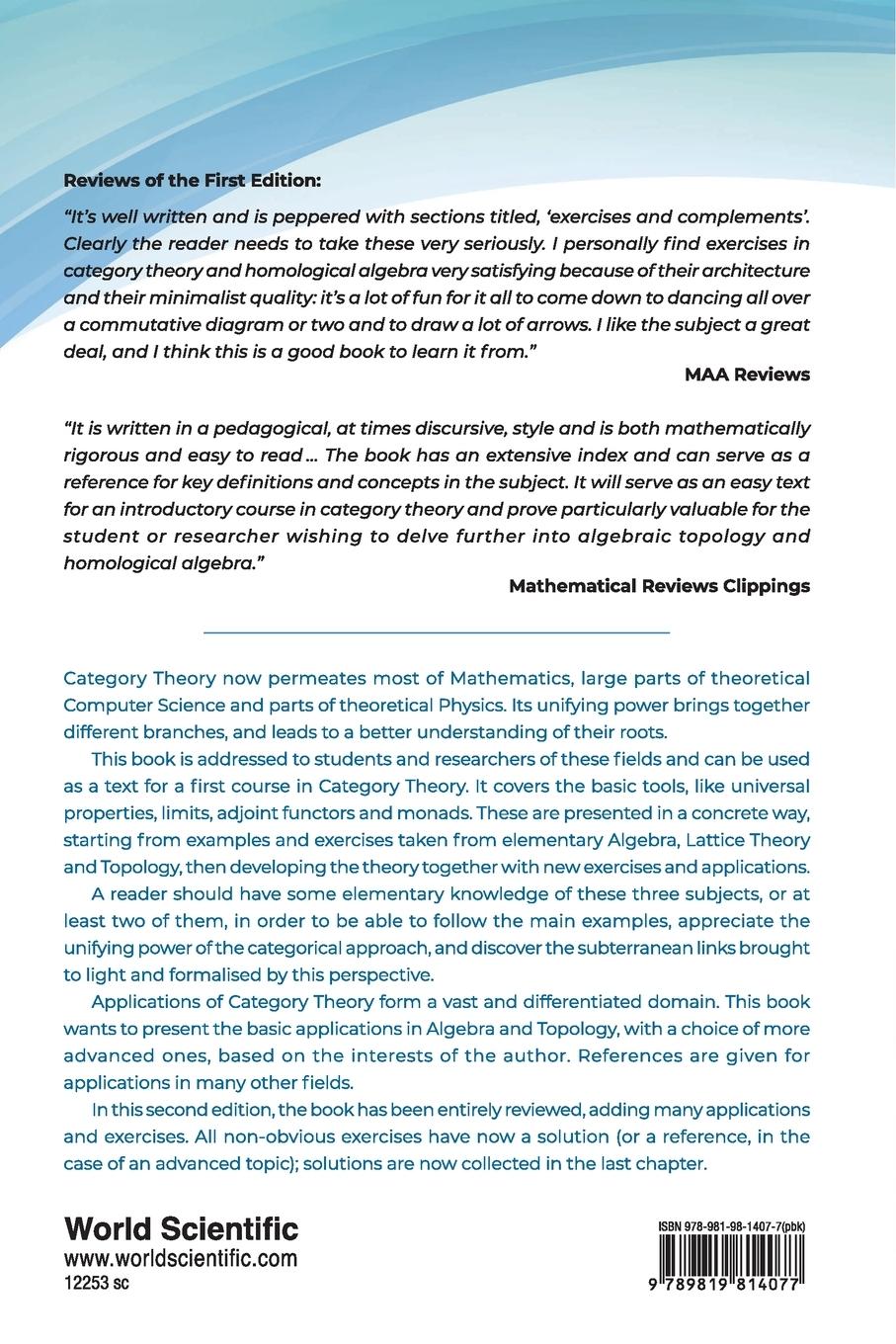 Rückseitencover CATEGORY THEORY & APPL (2ND ED)