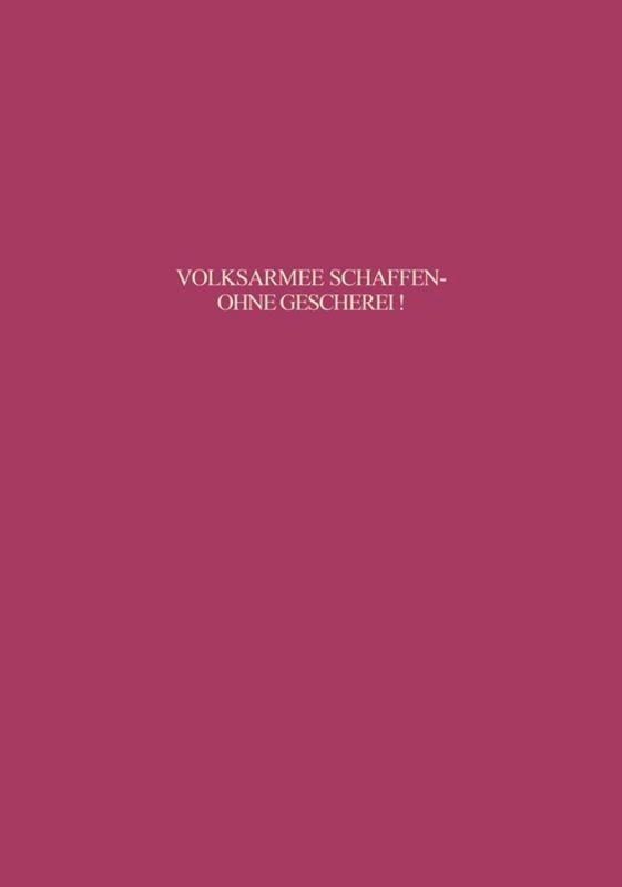 Vorderes Coverbild Volksarmee schaffen - ohne Geschrei!