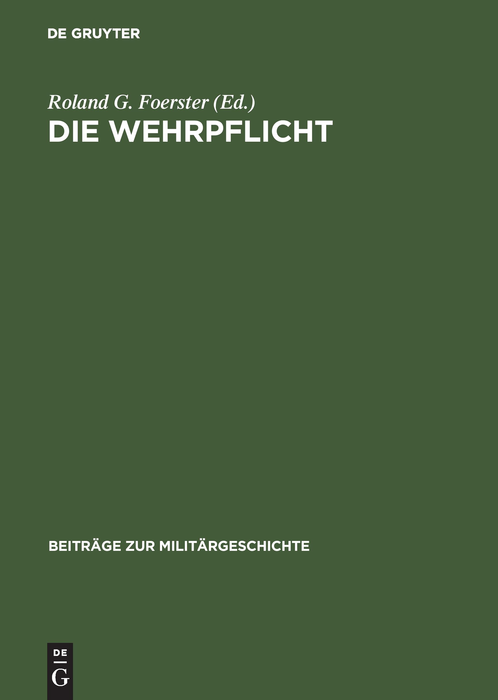 Vorderes Coverbild Die Wehrpflicht