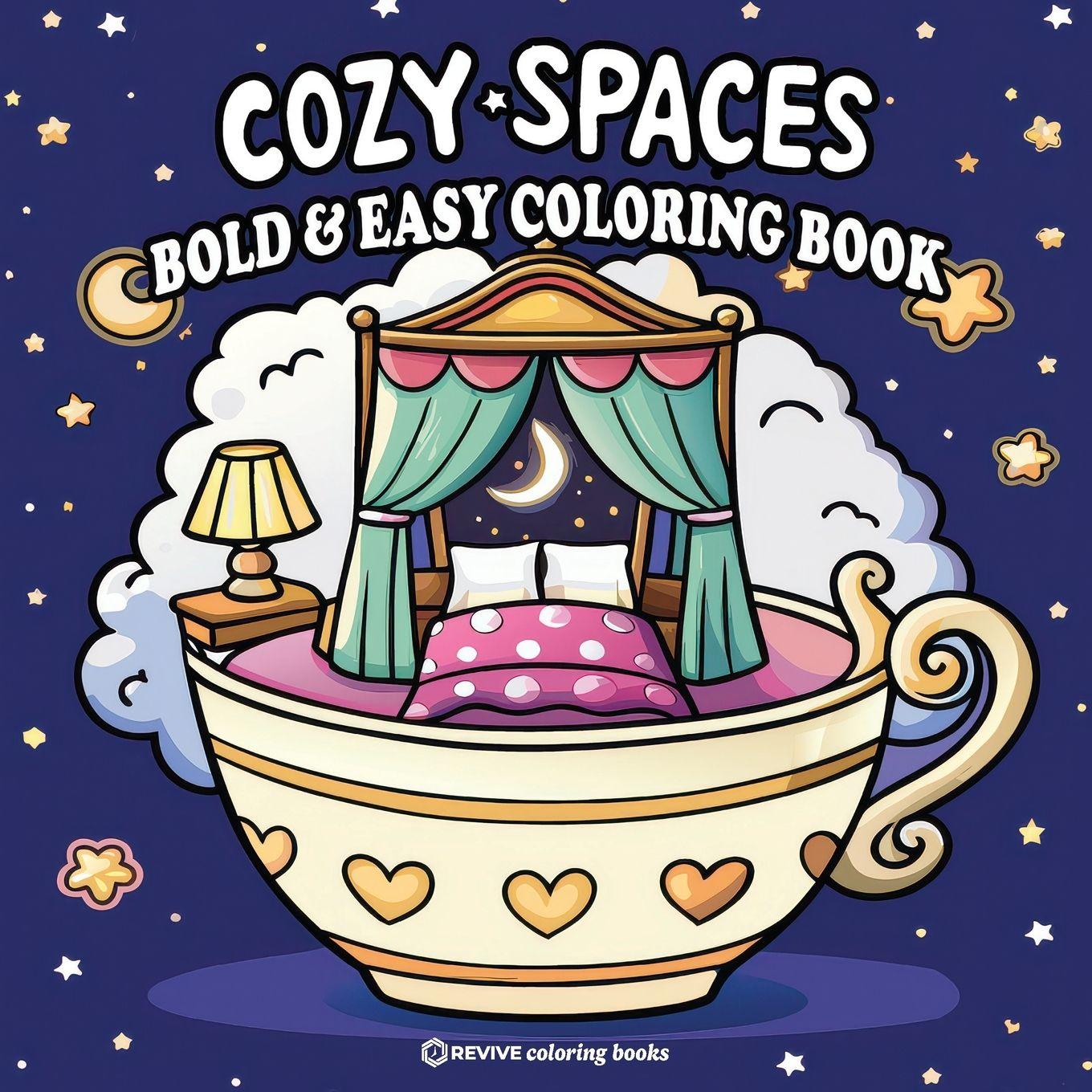Vorderes Coverbild Bold & Easy Cozy Spaces Coloring Book