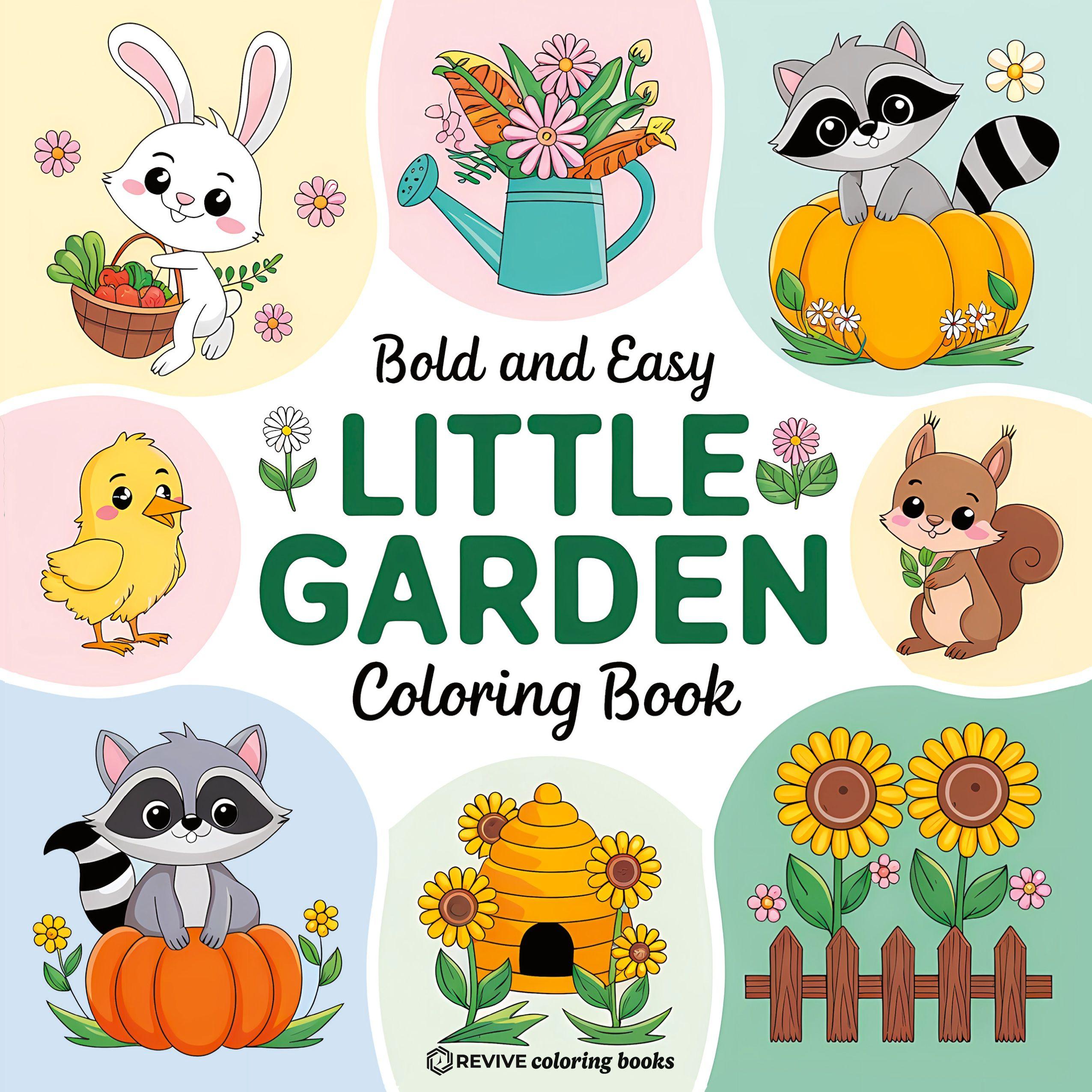 Vorderes Coverbild Bold & Easy Little Garden Coloring Book