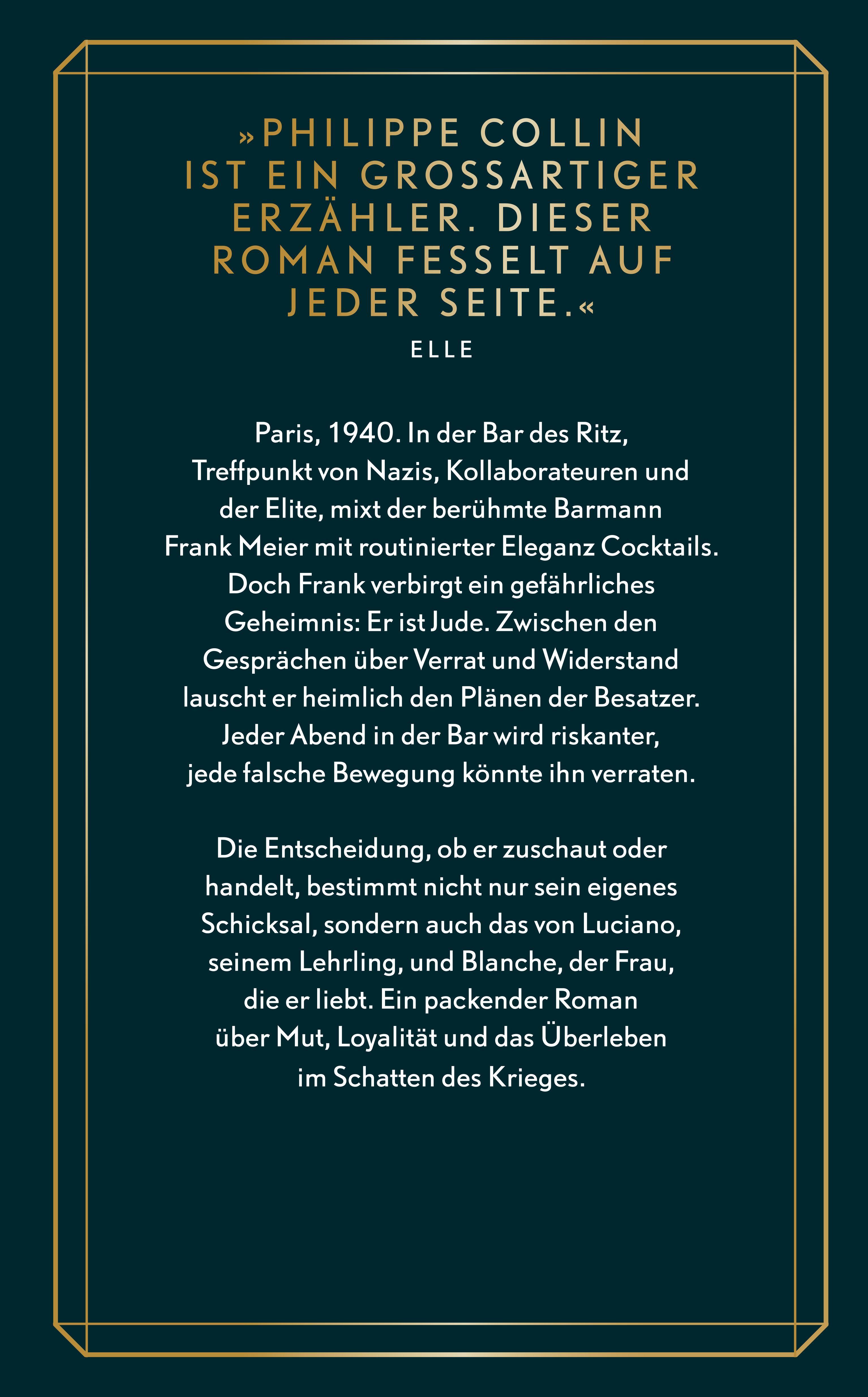 Rückseitencover Der Barmann des Ritz