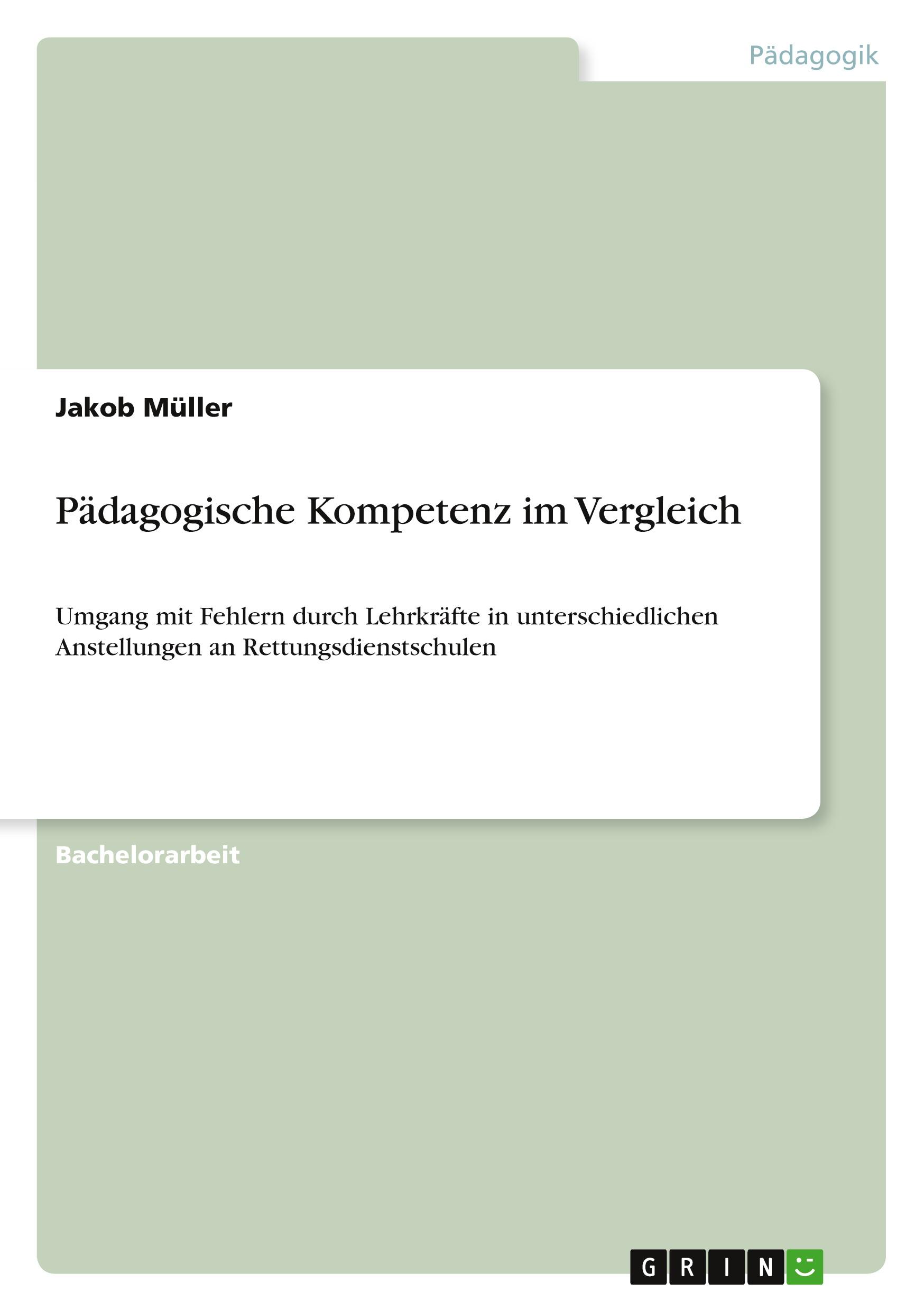 Vorderes Coverbild Pädagogische Kompetenz im Vergleich