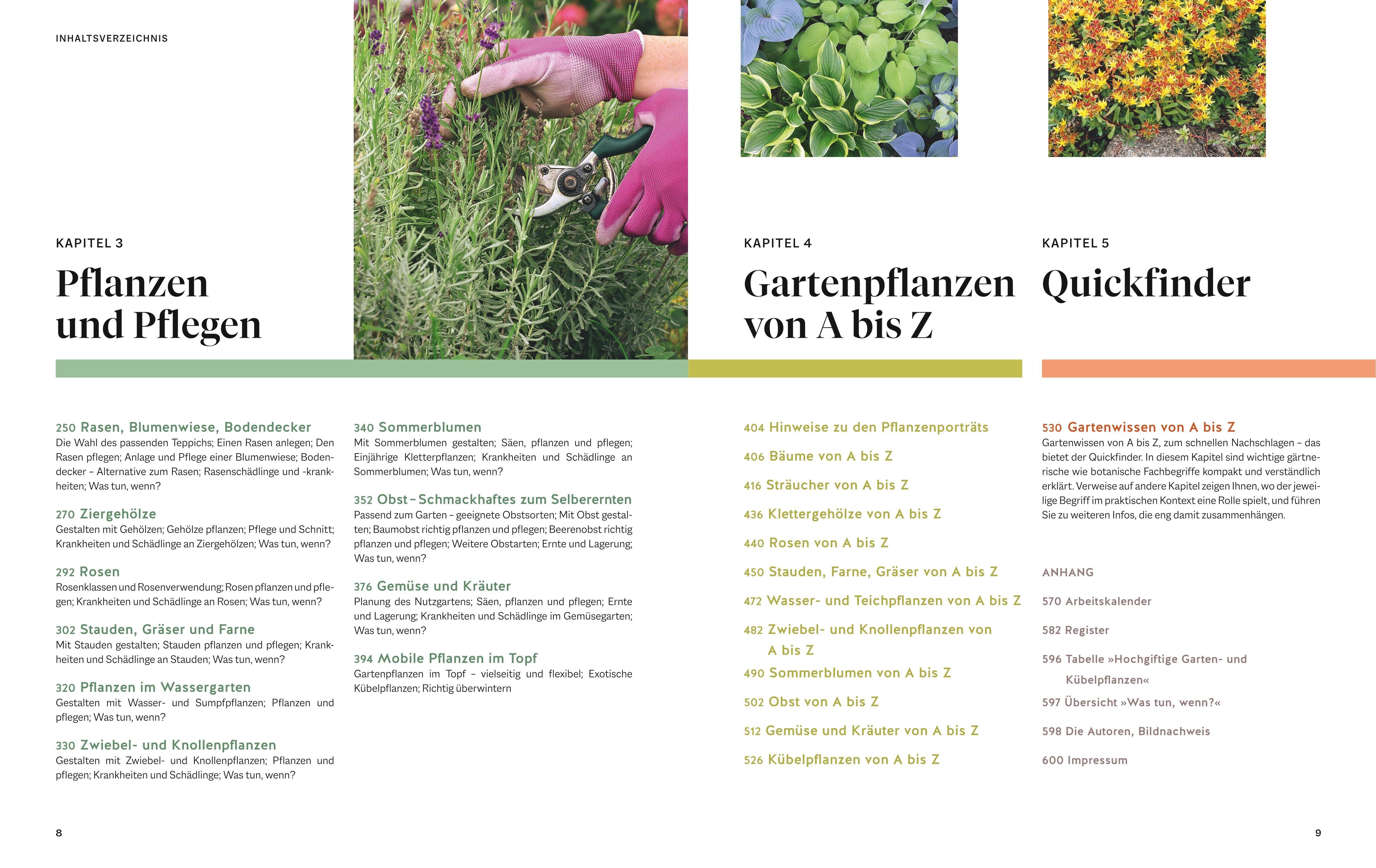 Beispielinhalt (Bild) Das große Praxishandbuch Garten