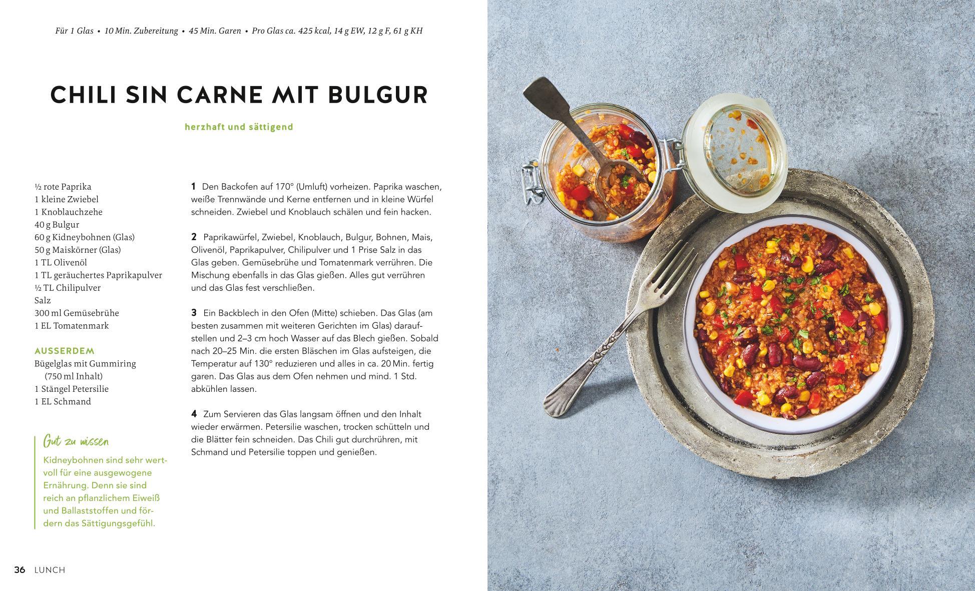 Beispielinhalt (Bild) Kochen im Einmachglas