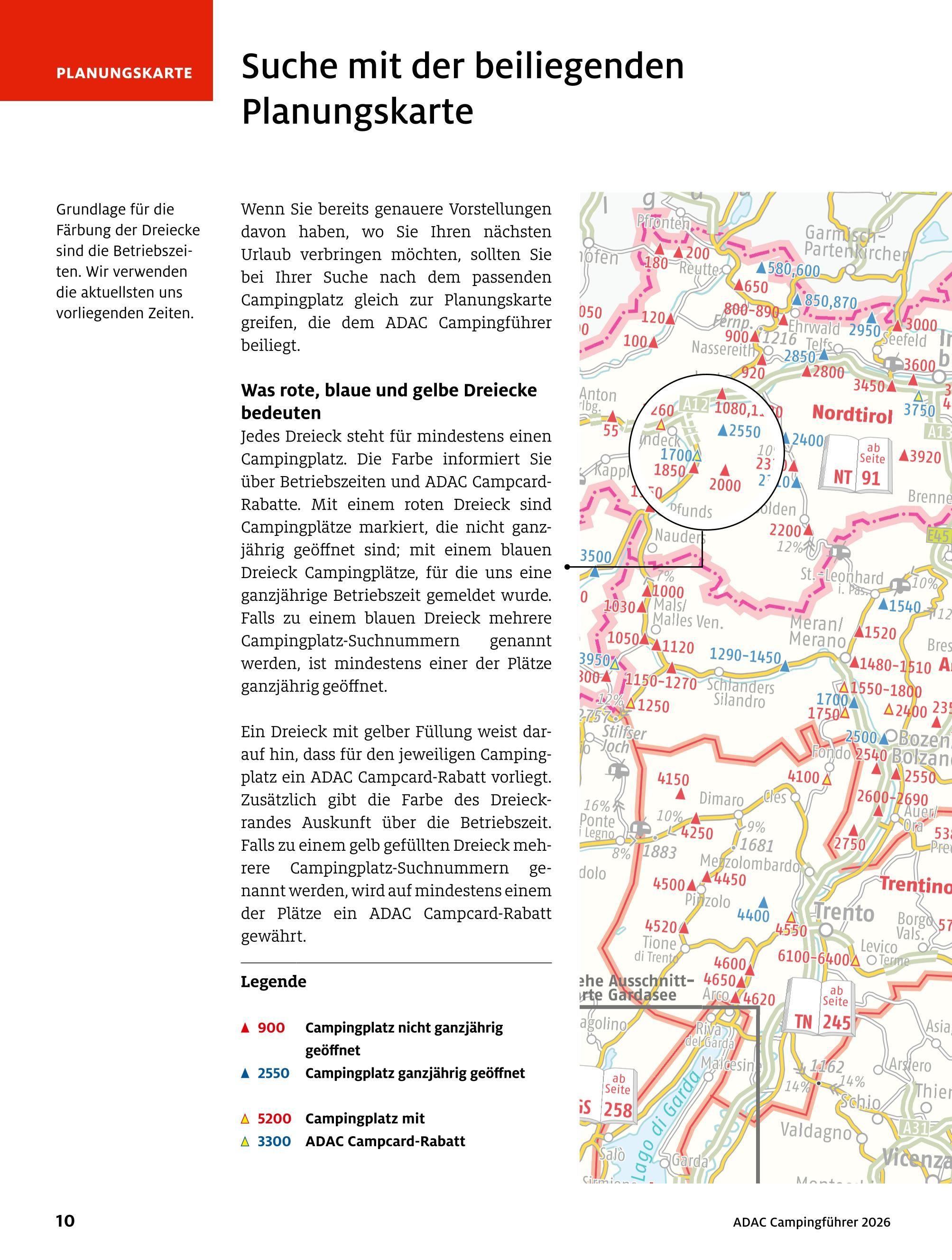 Beispielinhalt (Bild) ADAC Campingführer Südeuropa 2026