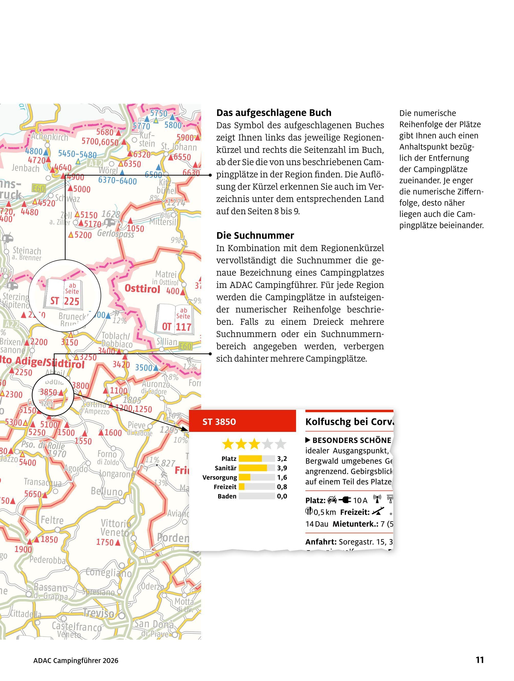 Beispielinhalt (Bild) ADAC Campingführer Südeuropa 2026