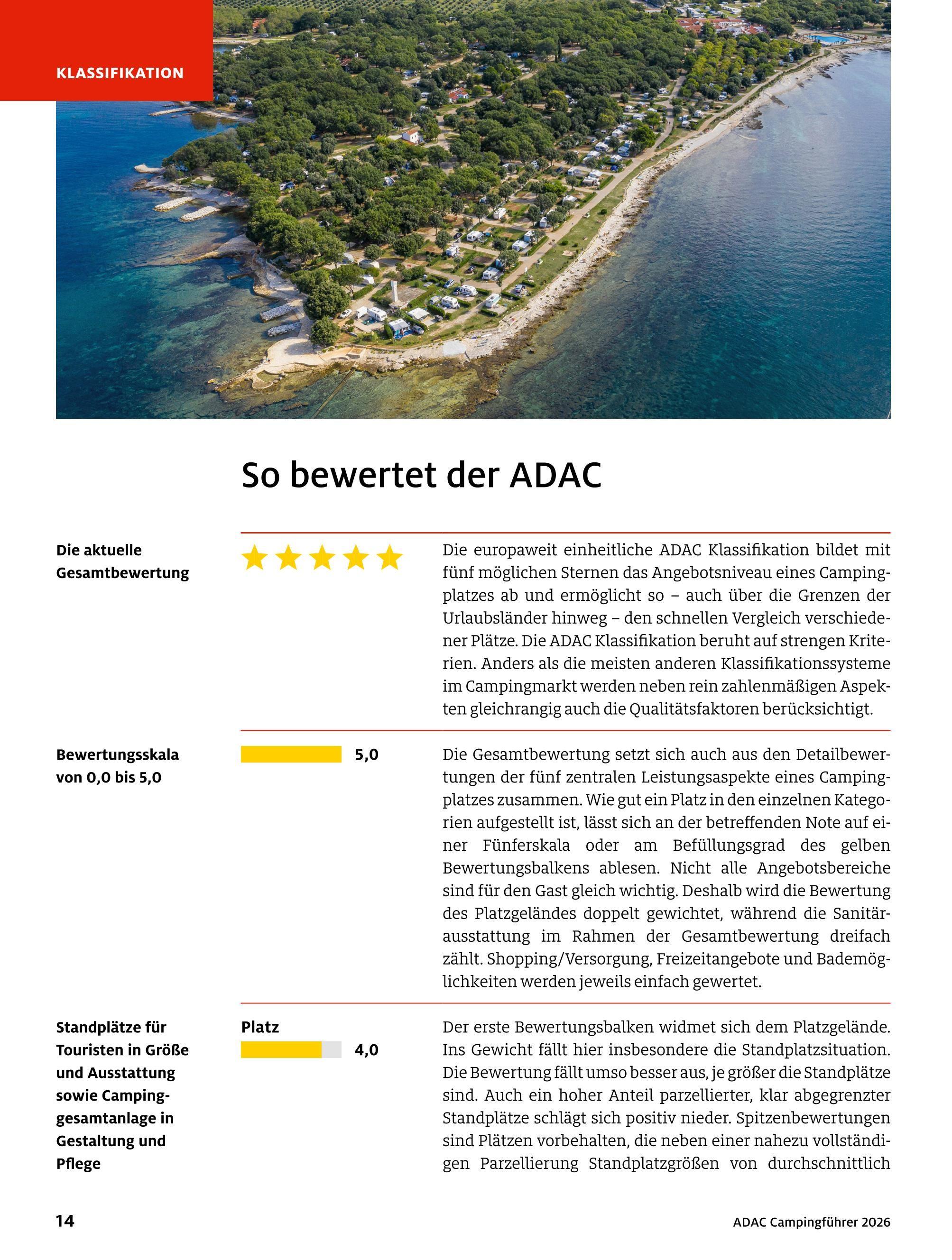 Beispielinhalt (Bild) ADAC Campingführer Südeuropa 2026