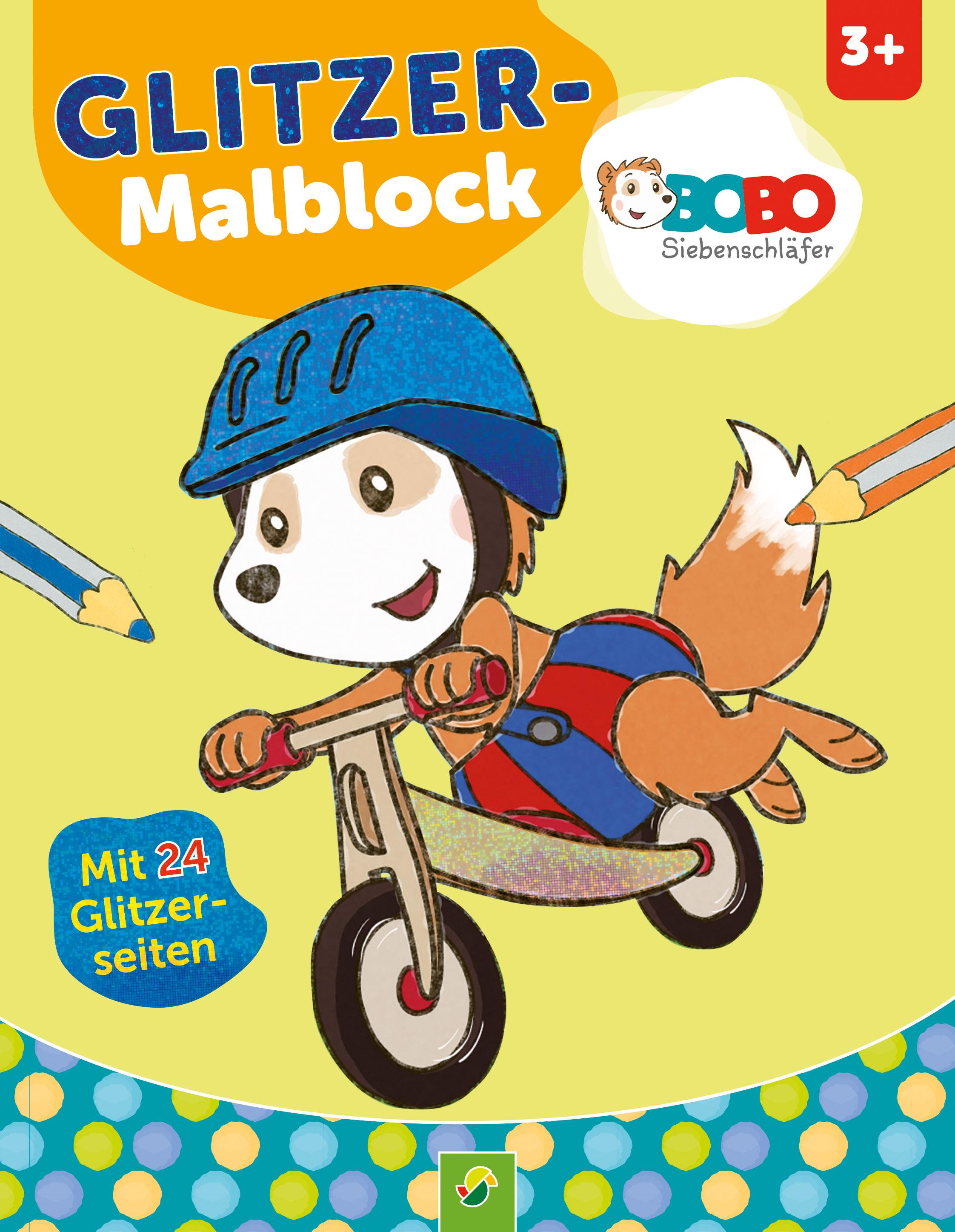 Vorderes Coverbild Bobo Siebenschläfer Glitzer-Malblock