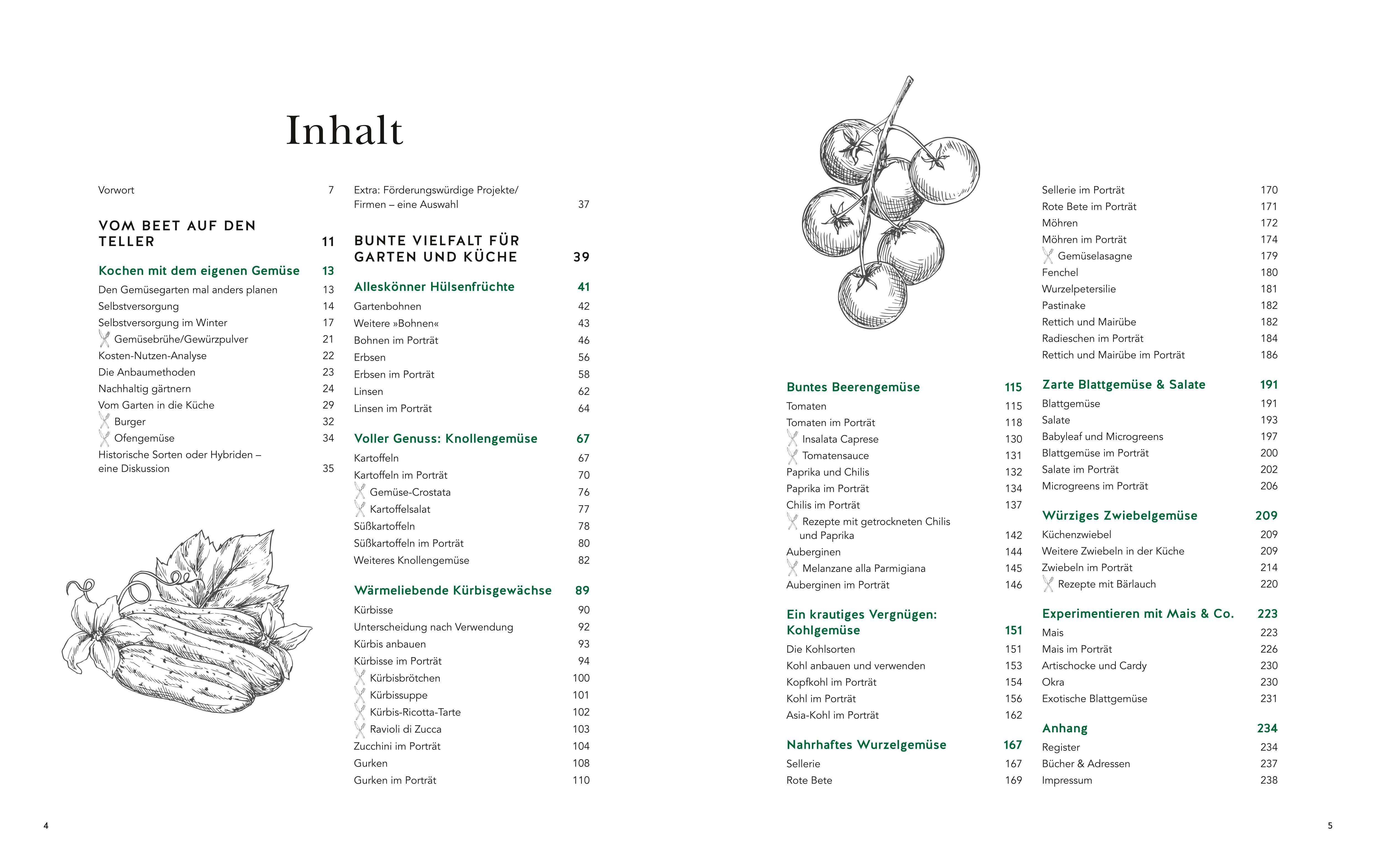Beispielinhalt (Bild) Das große Garten-Gemüse-Buch