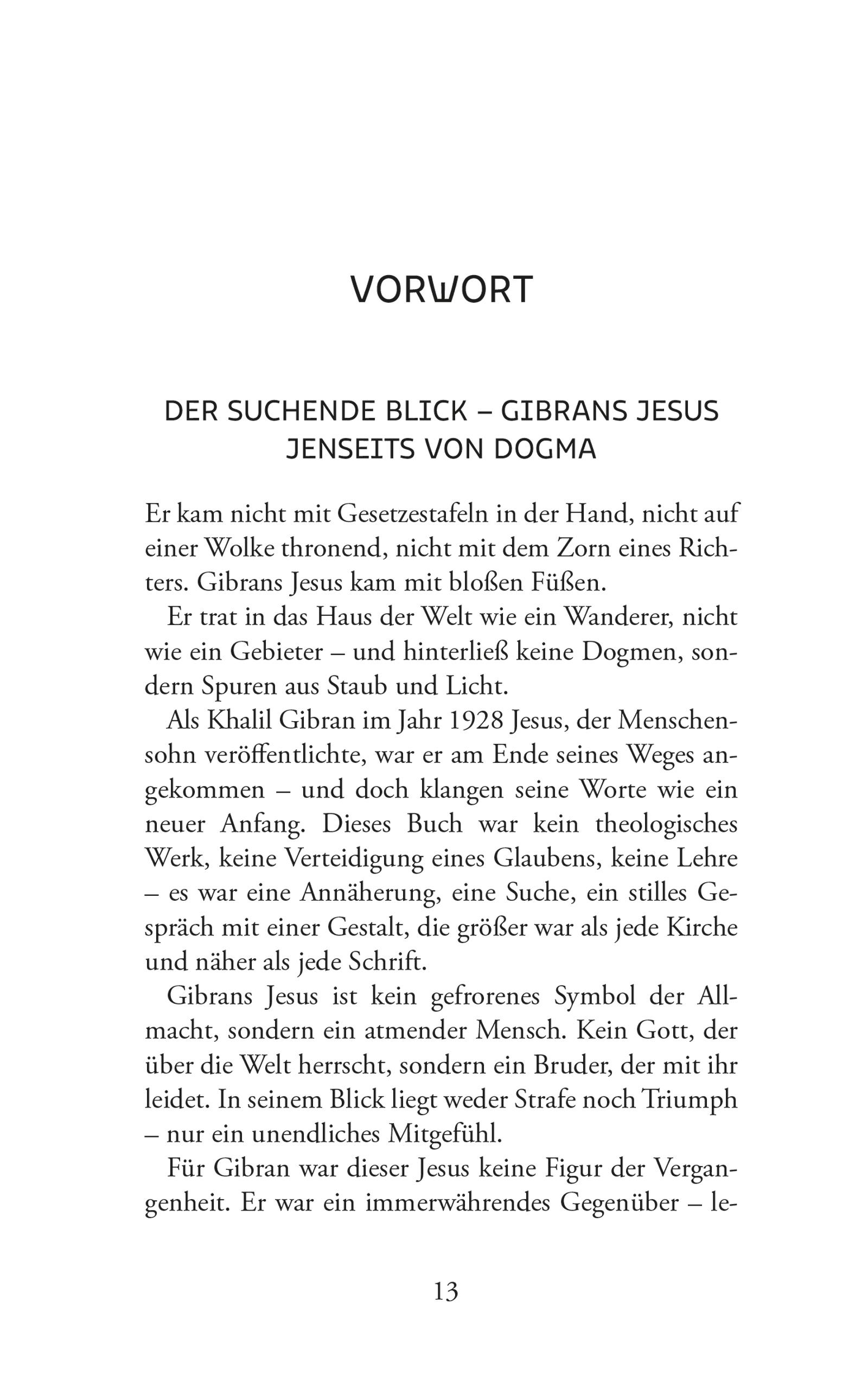 Beispielinhalt (Bild) Jesus, der Menschensohn. Khalil Gibran