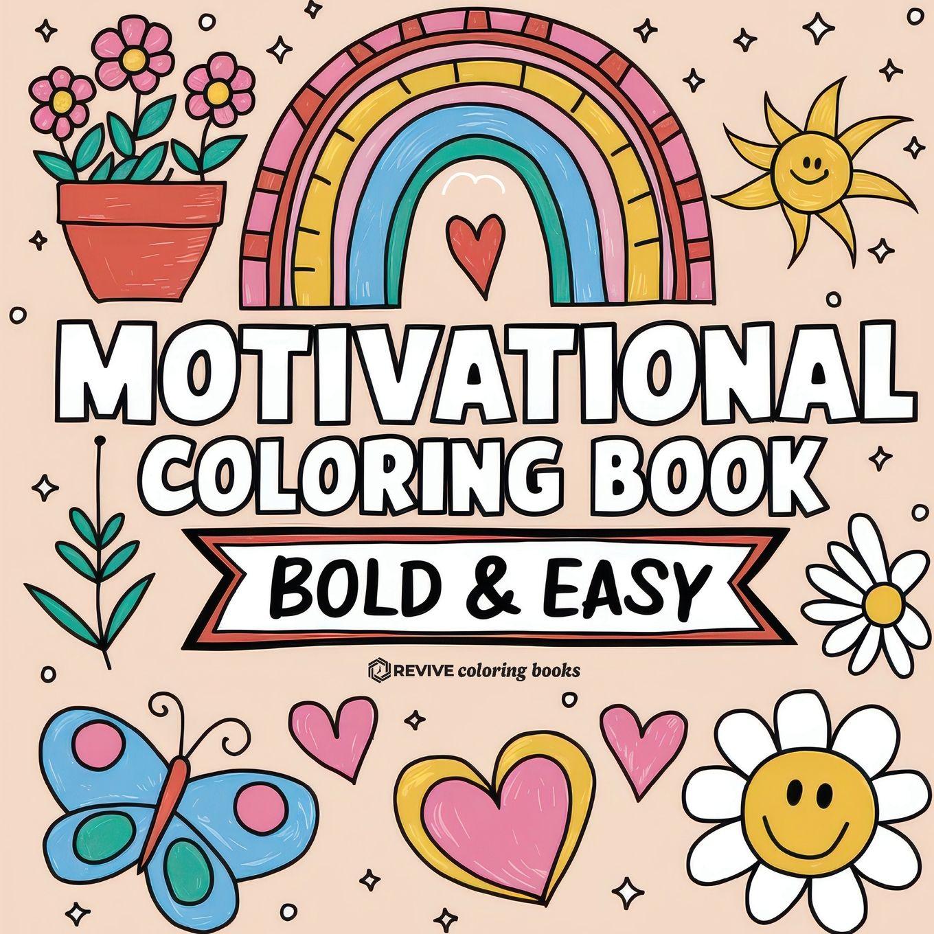 Vorderes Coverbild Bold & Easy Motivational Coloring Book