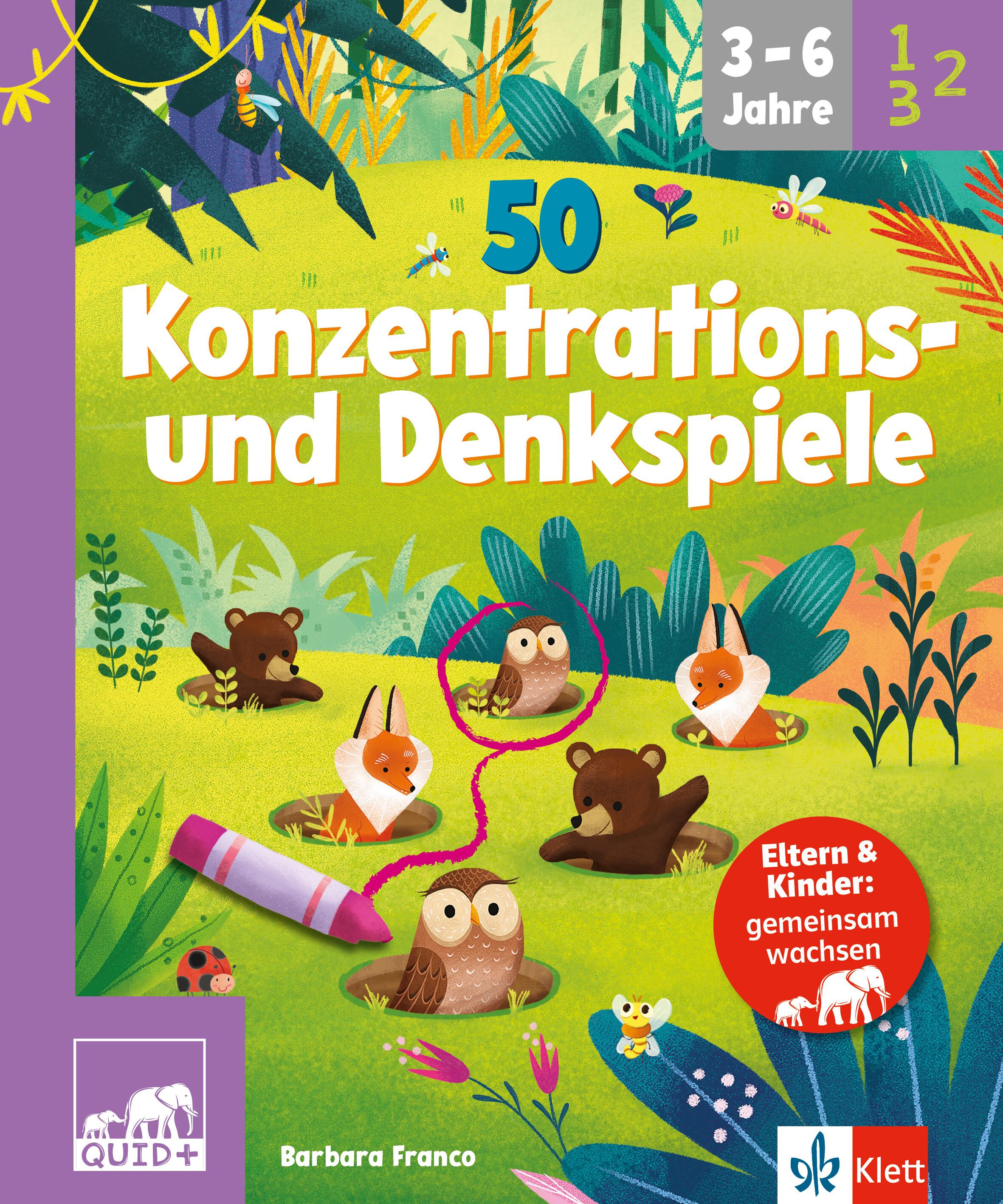 Vorderes Coverbild QUID+ 50 Konzentrations- und Denkspiele